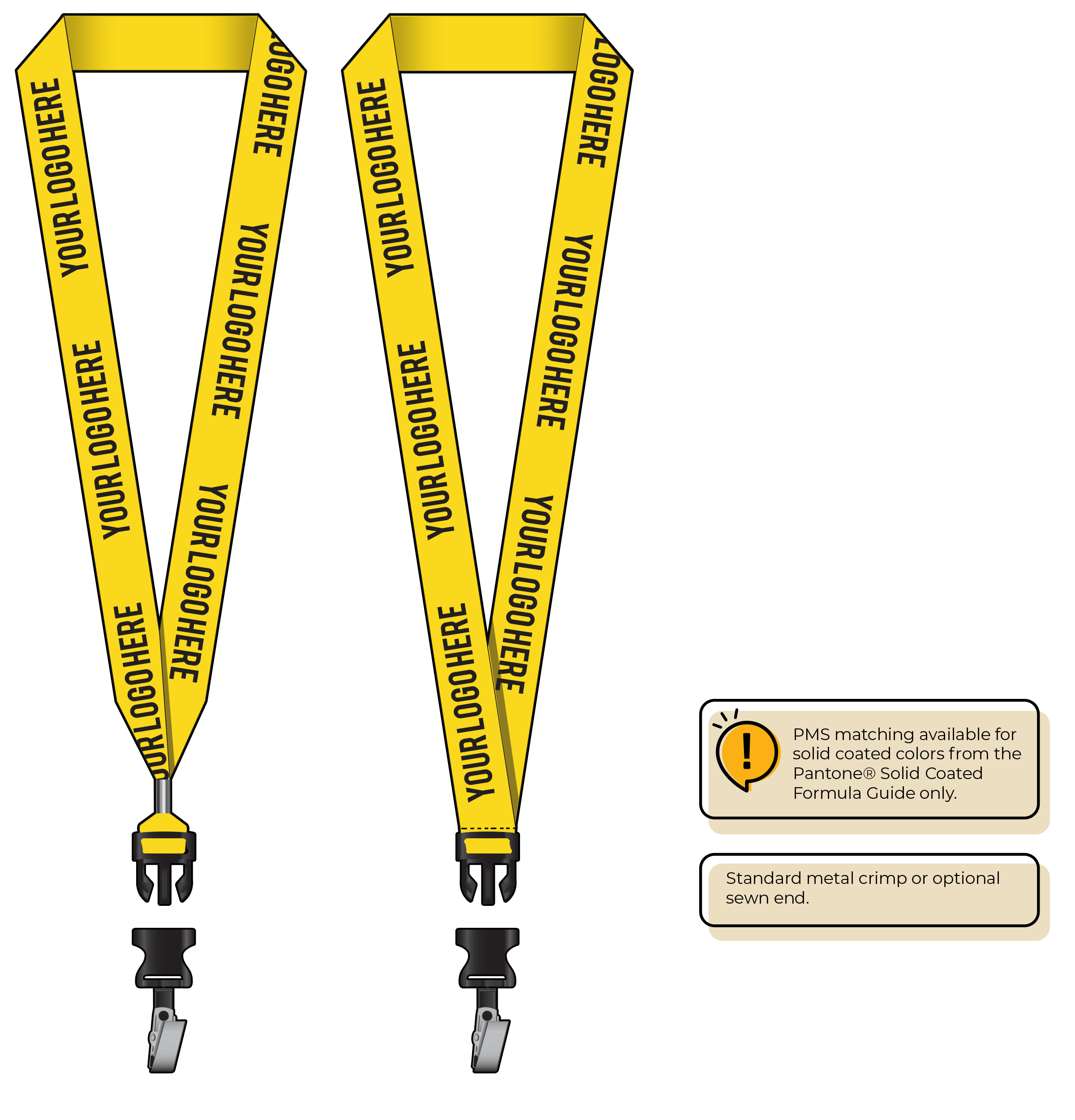 BH0014 | 1" MicroWeave Silkscreen Lanyards :: DETACH BUCKLE