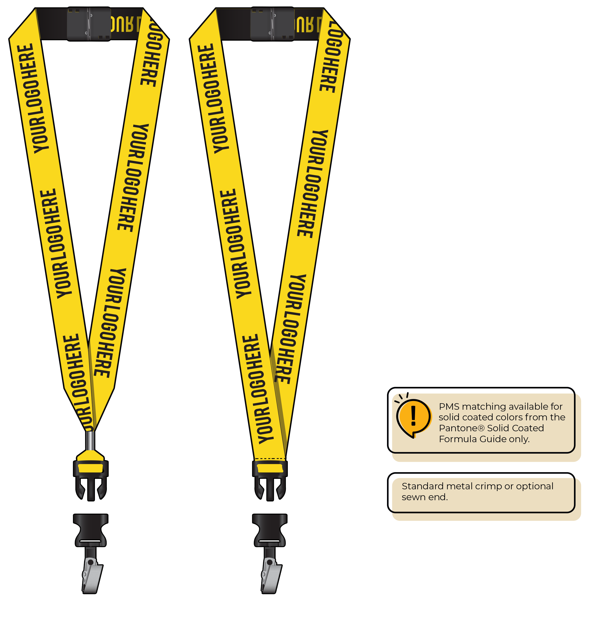 BH0024 | 1" Woven Lanyards :: DETACH BUCKLE