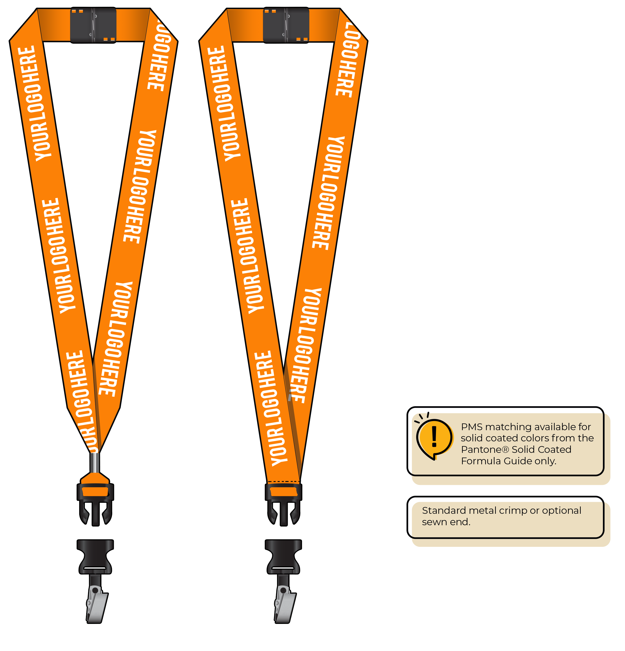 BH0014 | 1" MicroWeave Silkscreen Lanyards :: DETACH BUCKLE