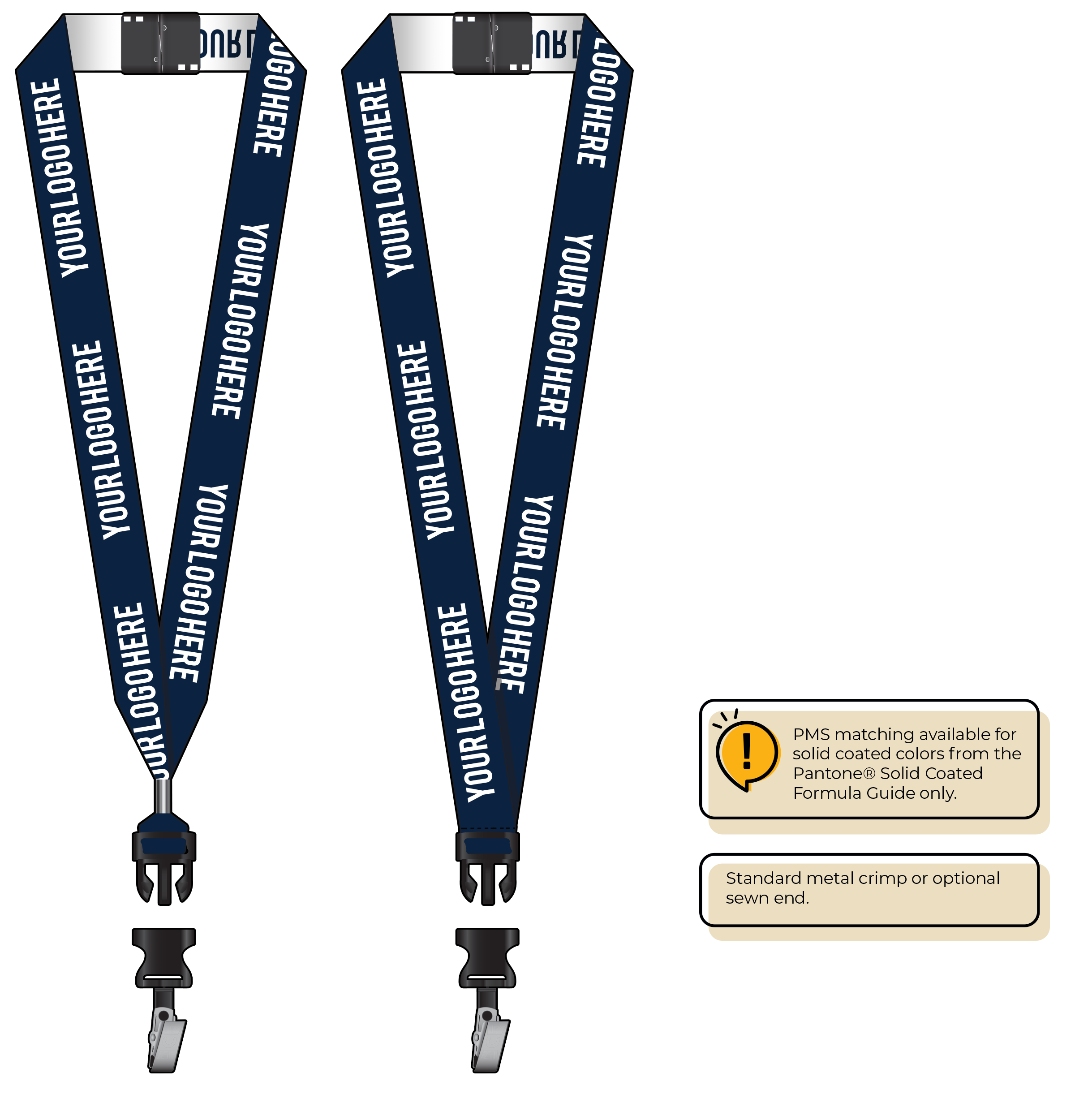 BH0024 | 1" Woven Lanyards :: DETACH BUCKLE