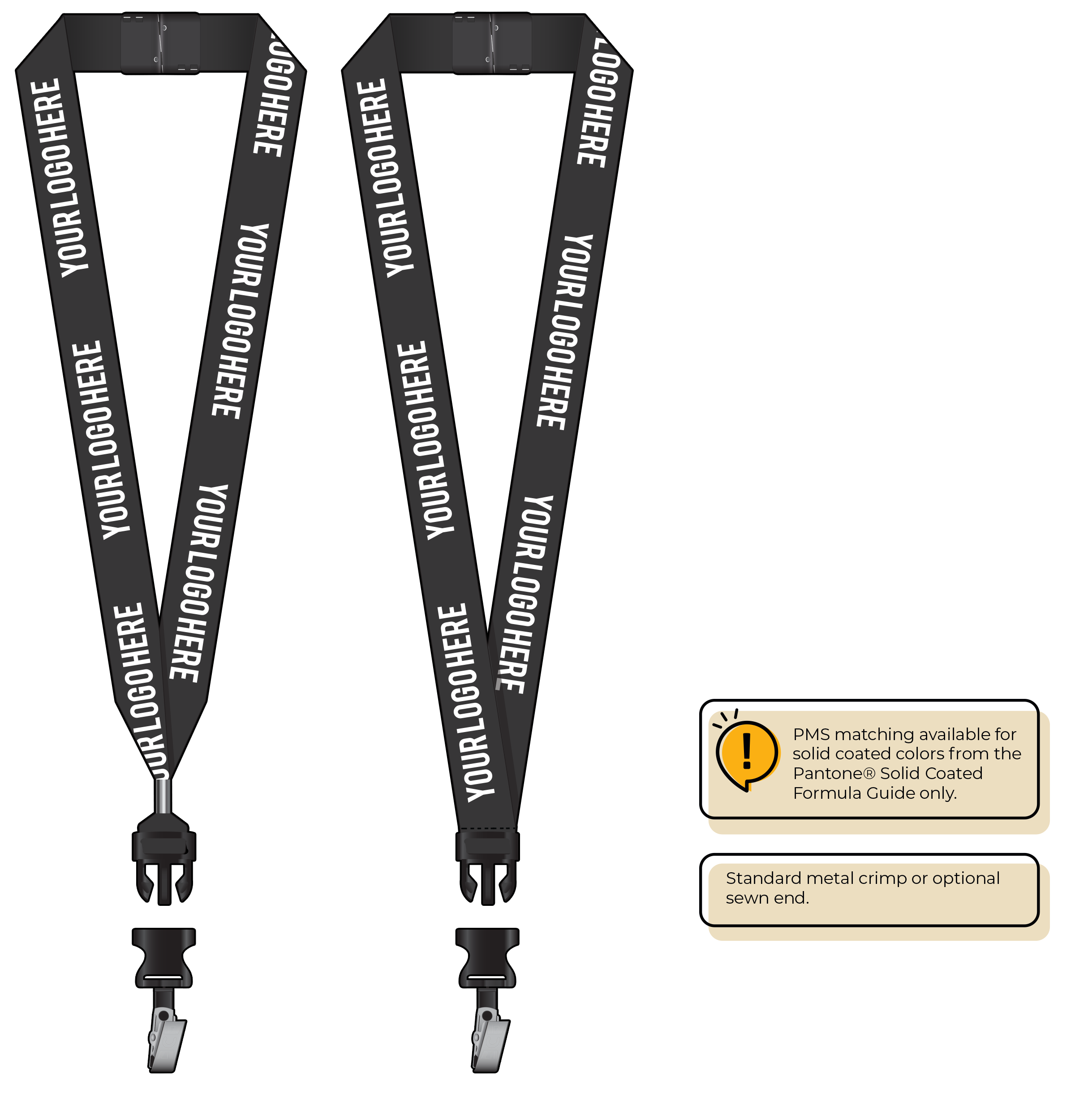 BH0014 | 1" MicroWeave Silkscreen Lanyards :: DETACH BUCKLE