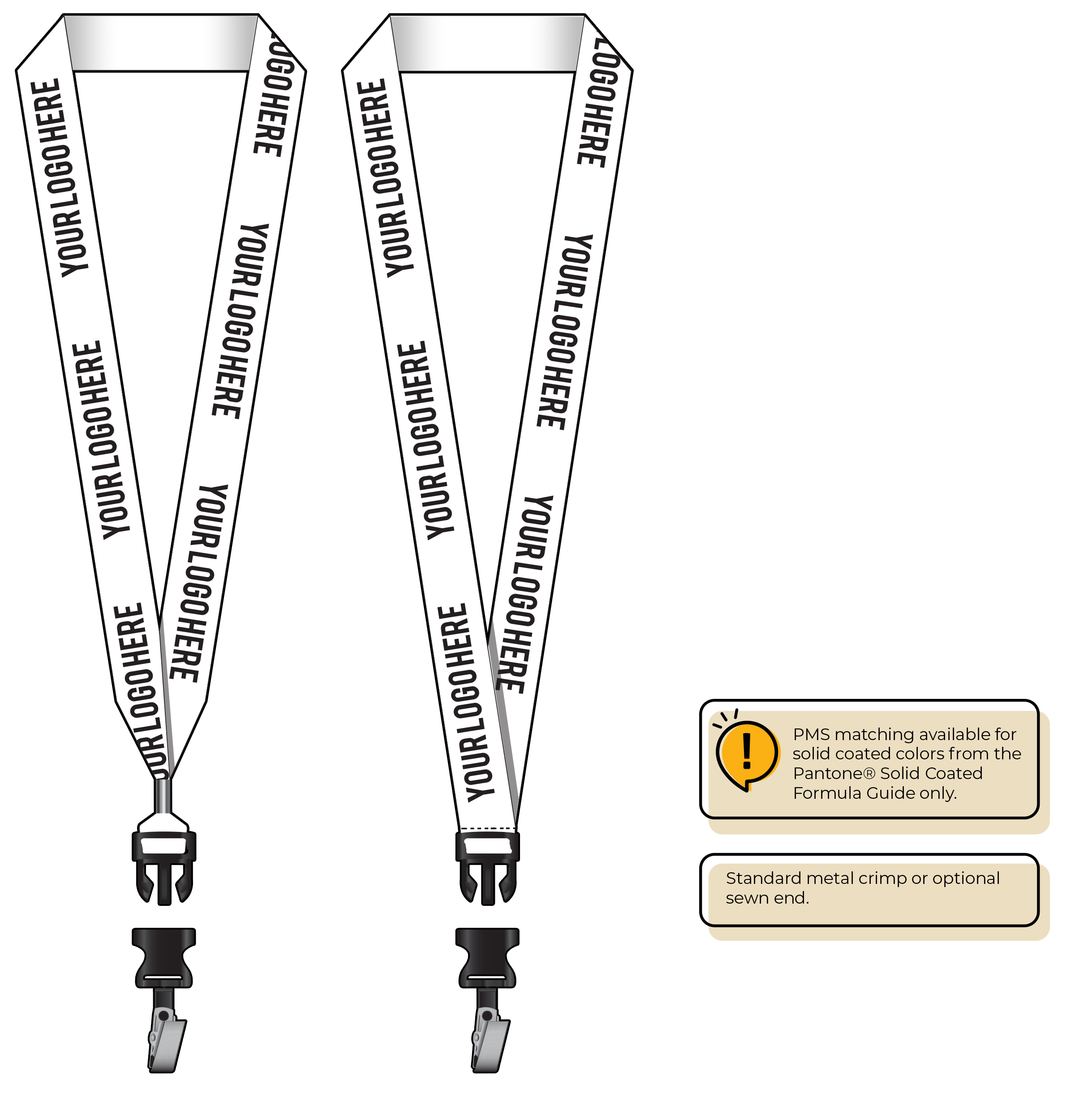 BH0014 | 1" MicroWeave Silkscreen Lanyards :: DETACH BUCKLE