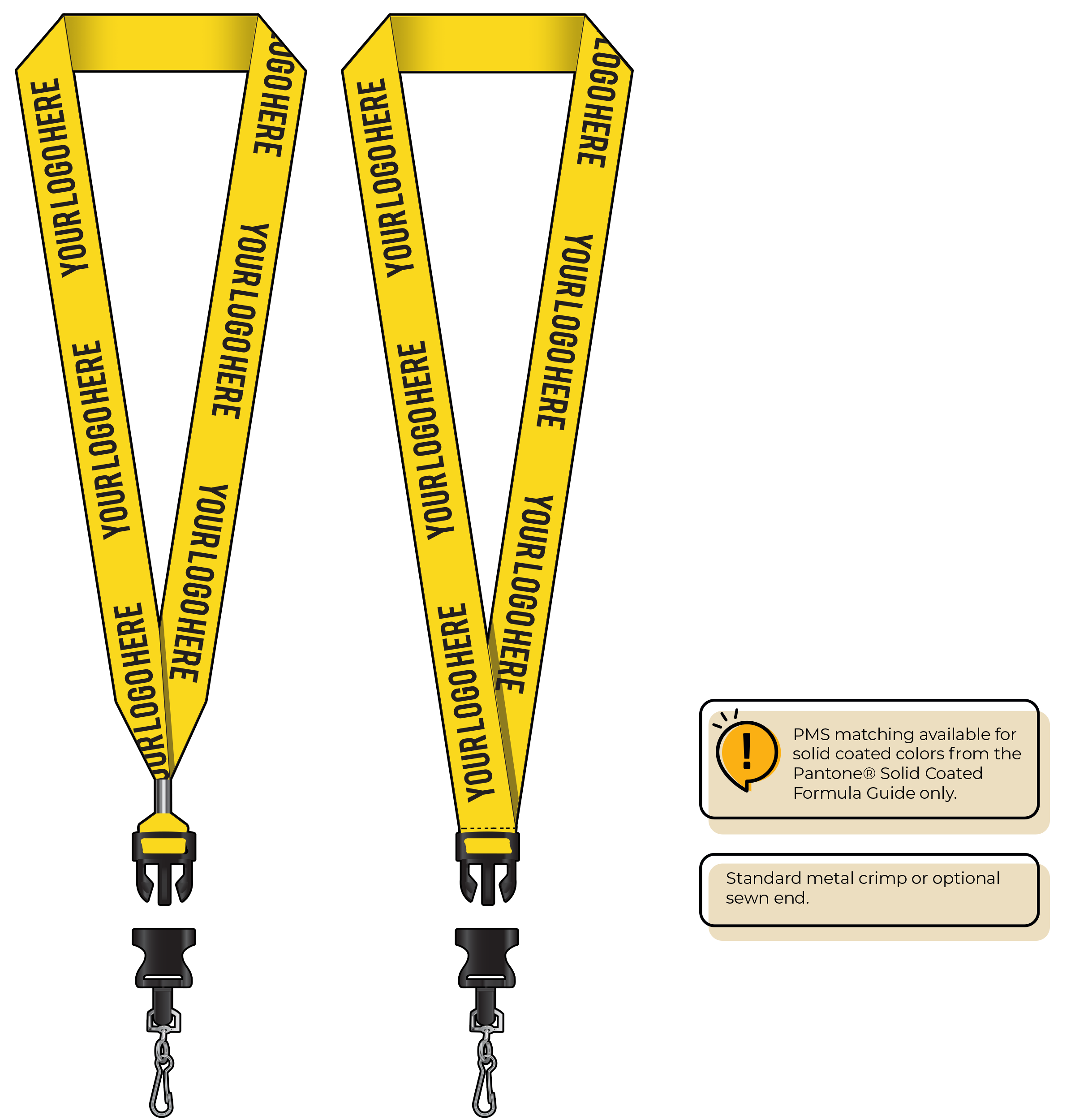 BH0014 | 1" MicroWeave Silkscreen Lanyards :: DETACH BUCKLE
