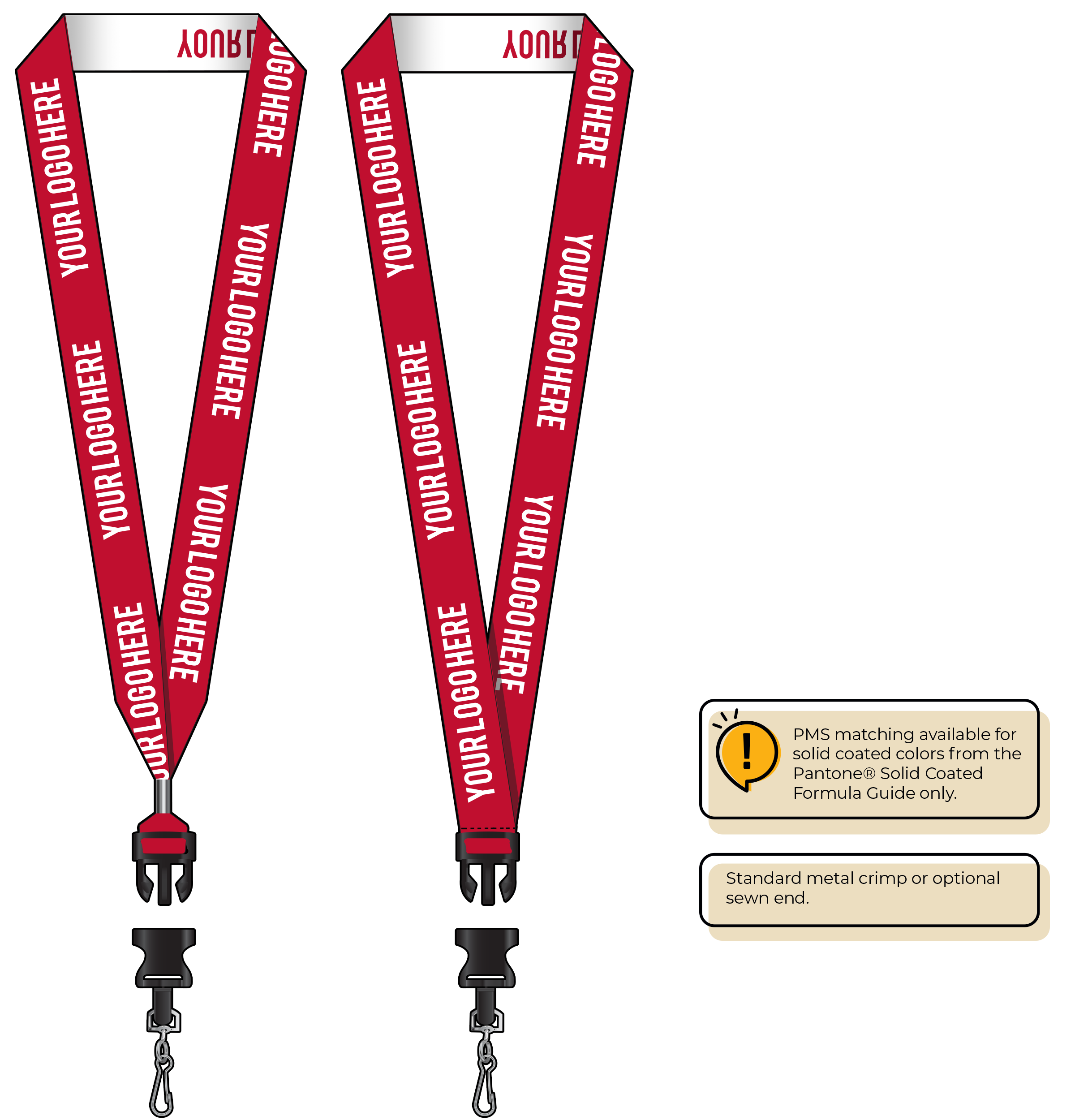 BH0024 | 1" Woven Lanyards :: DETACH BUCKLE