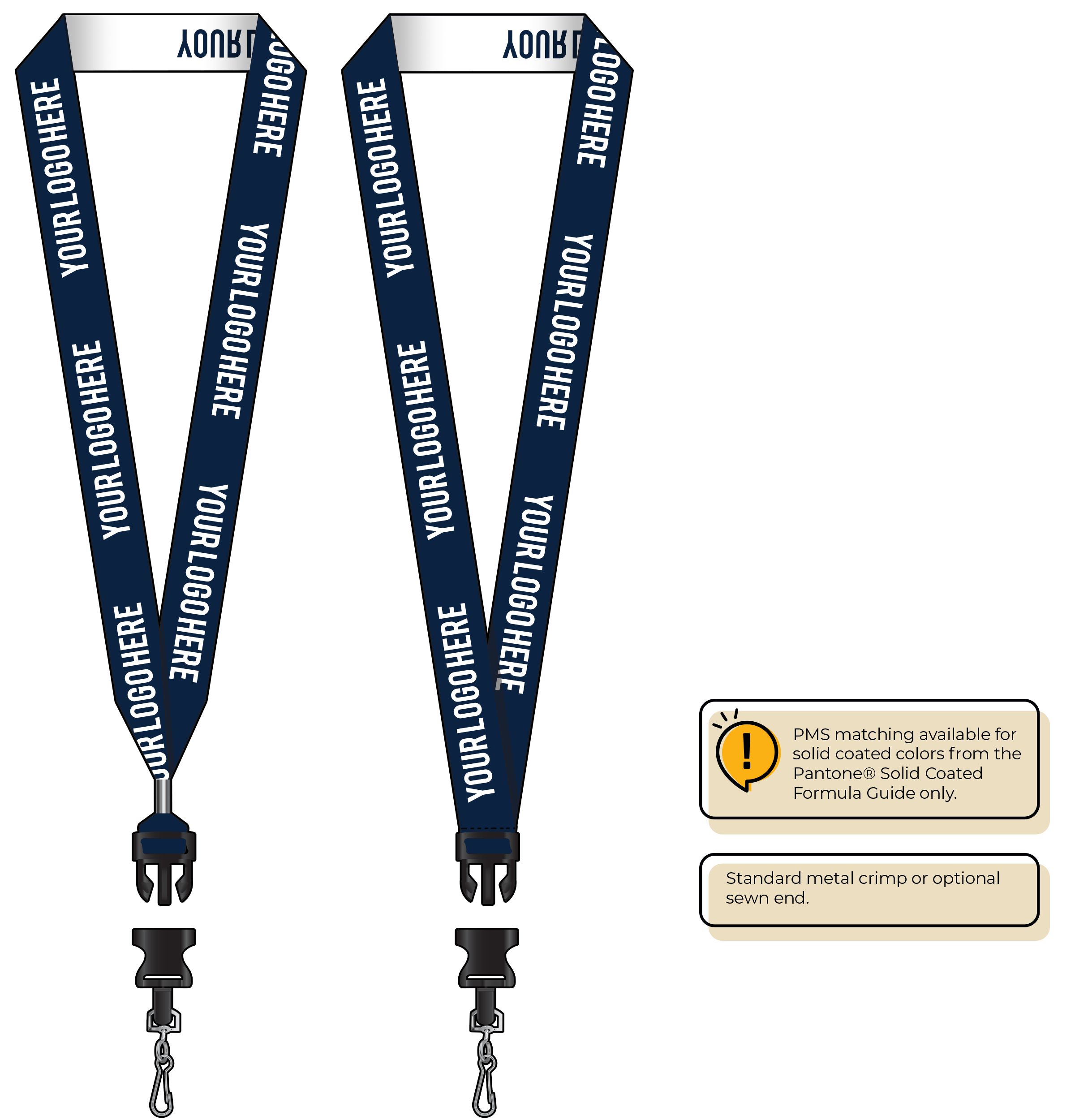 BH0024 | 1" Woven Lanyards :: DETACH BUCKLE