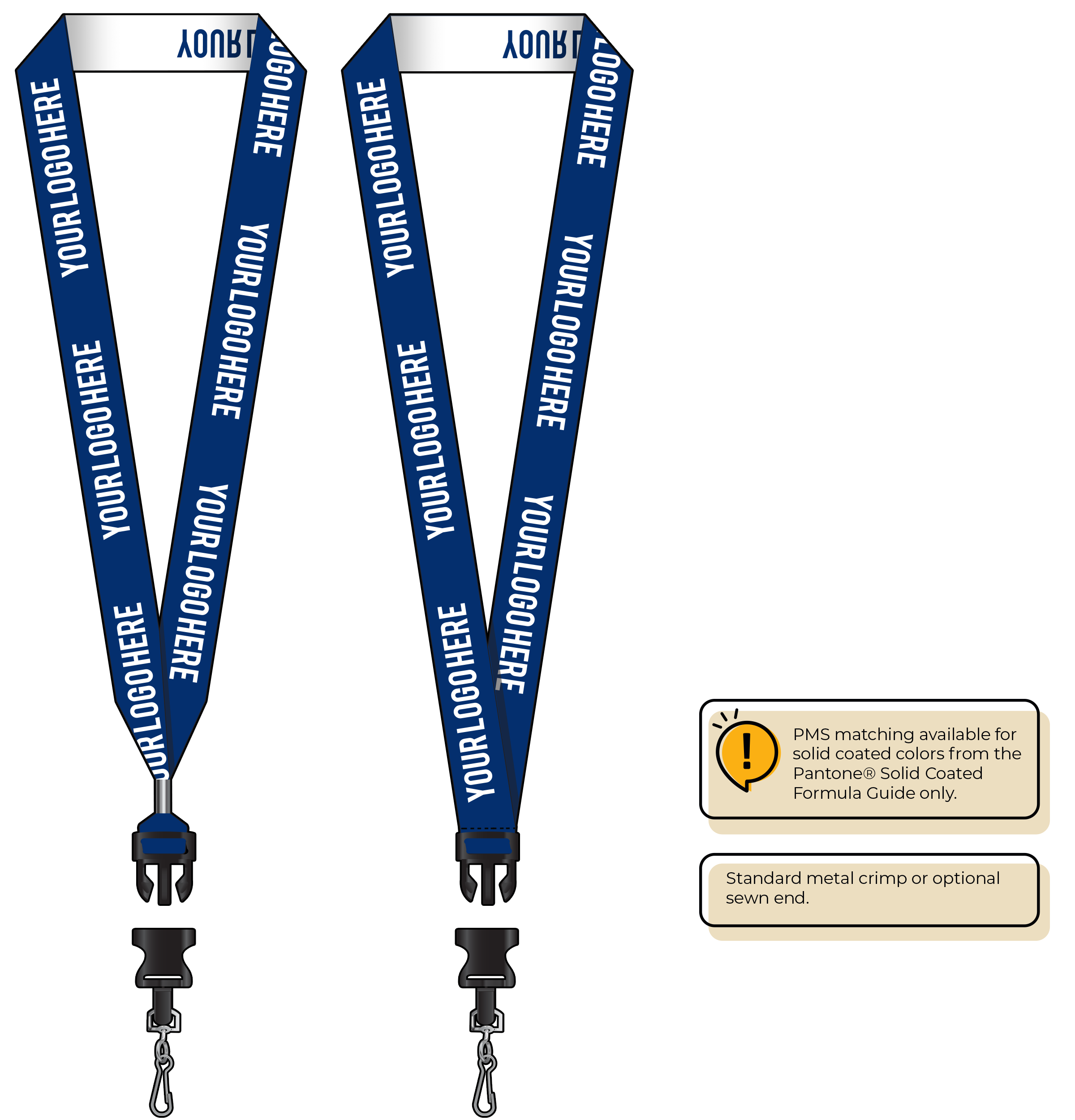 BH0024 | 1" Woven Lanyards :: DETACH BUCKLE