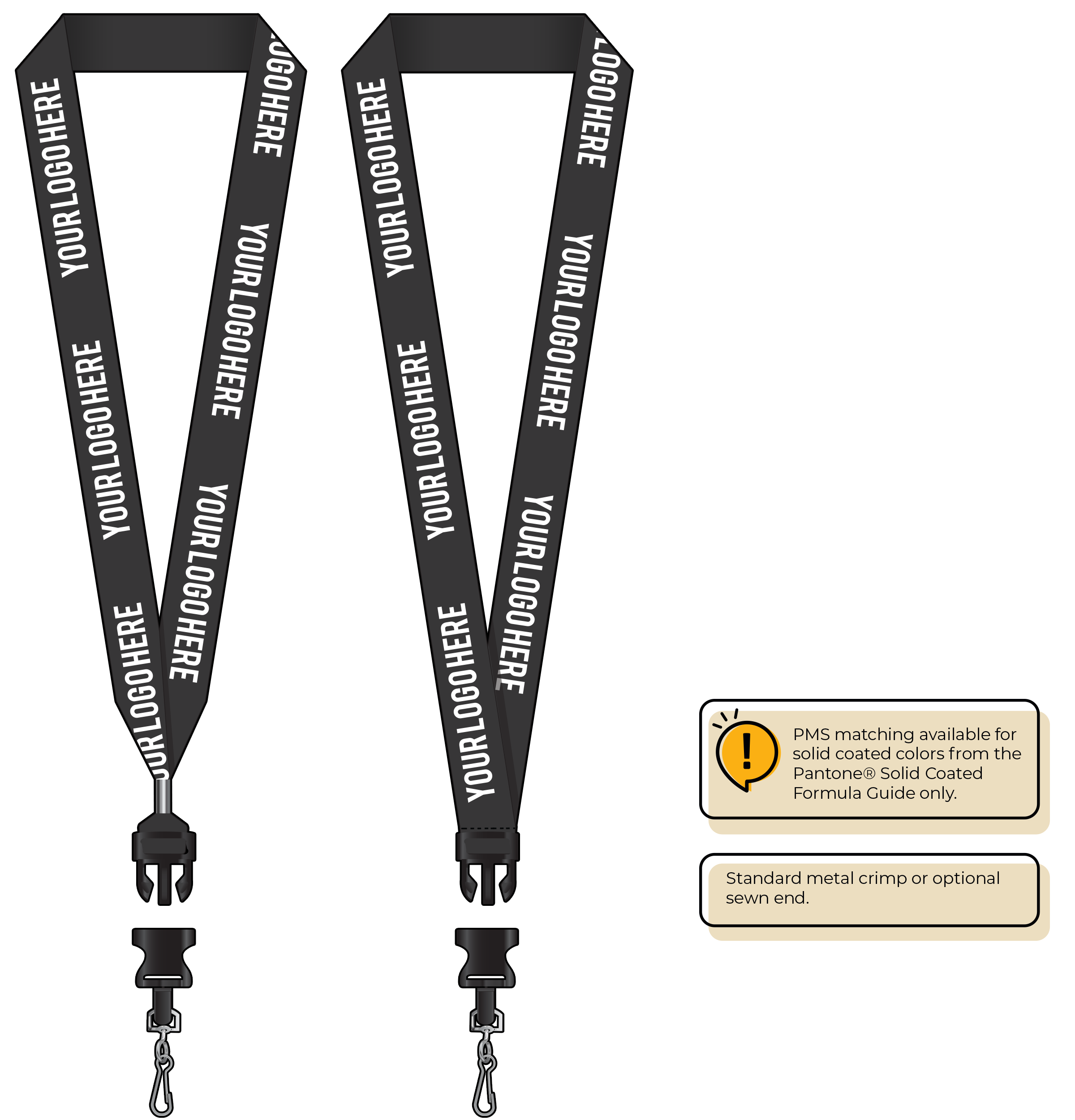 BH0014 | 1" MicroWeave Silkscreen Lanyards :: DETACH BUCKLE