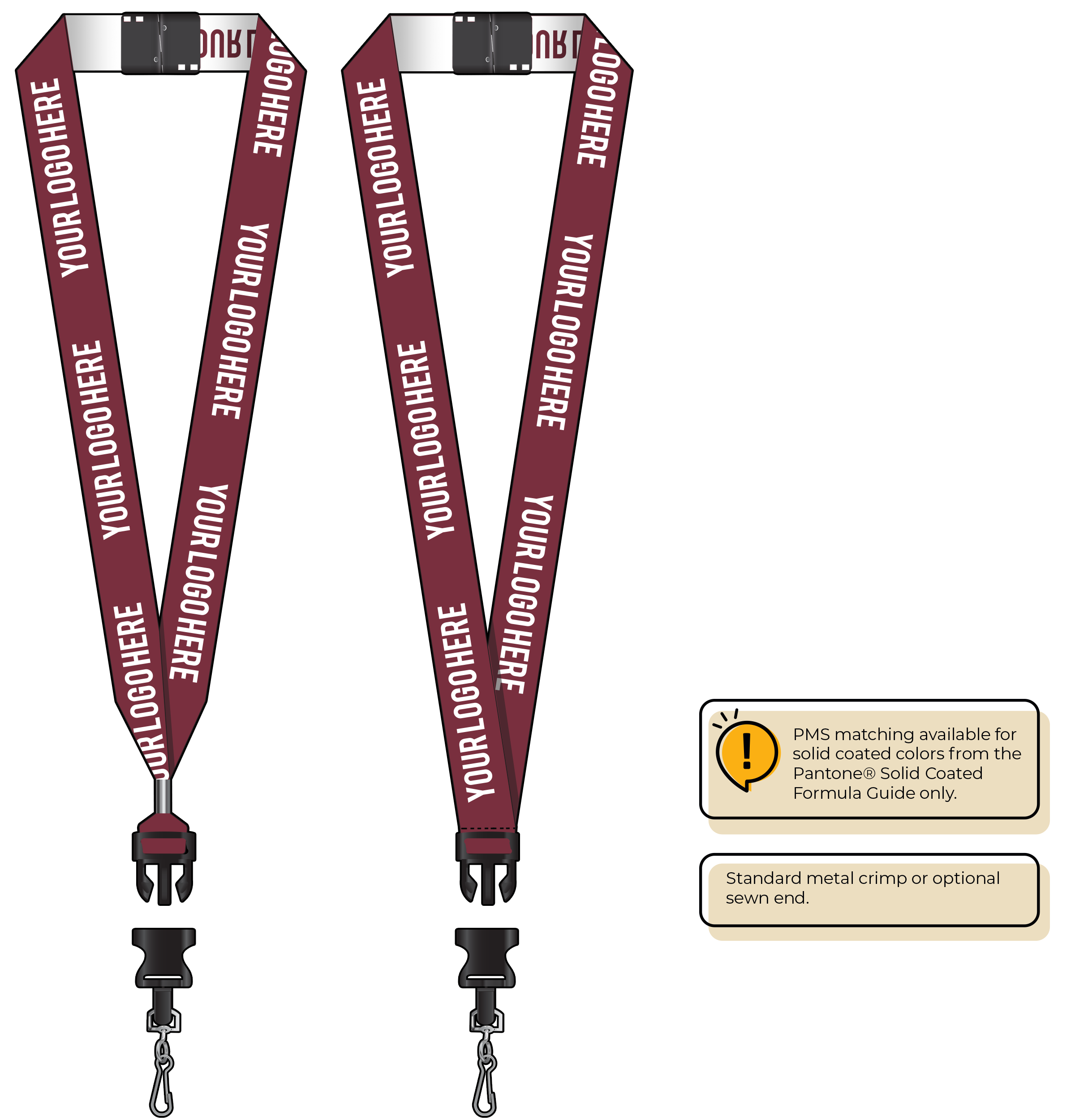 BH0024 | 1" Woven Lanyards :: DETACH BUCKLE