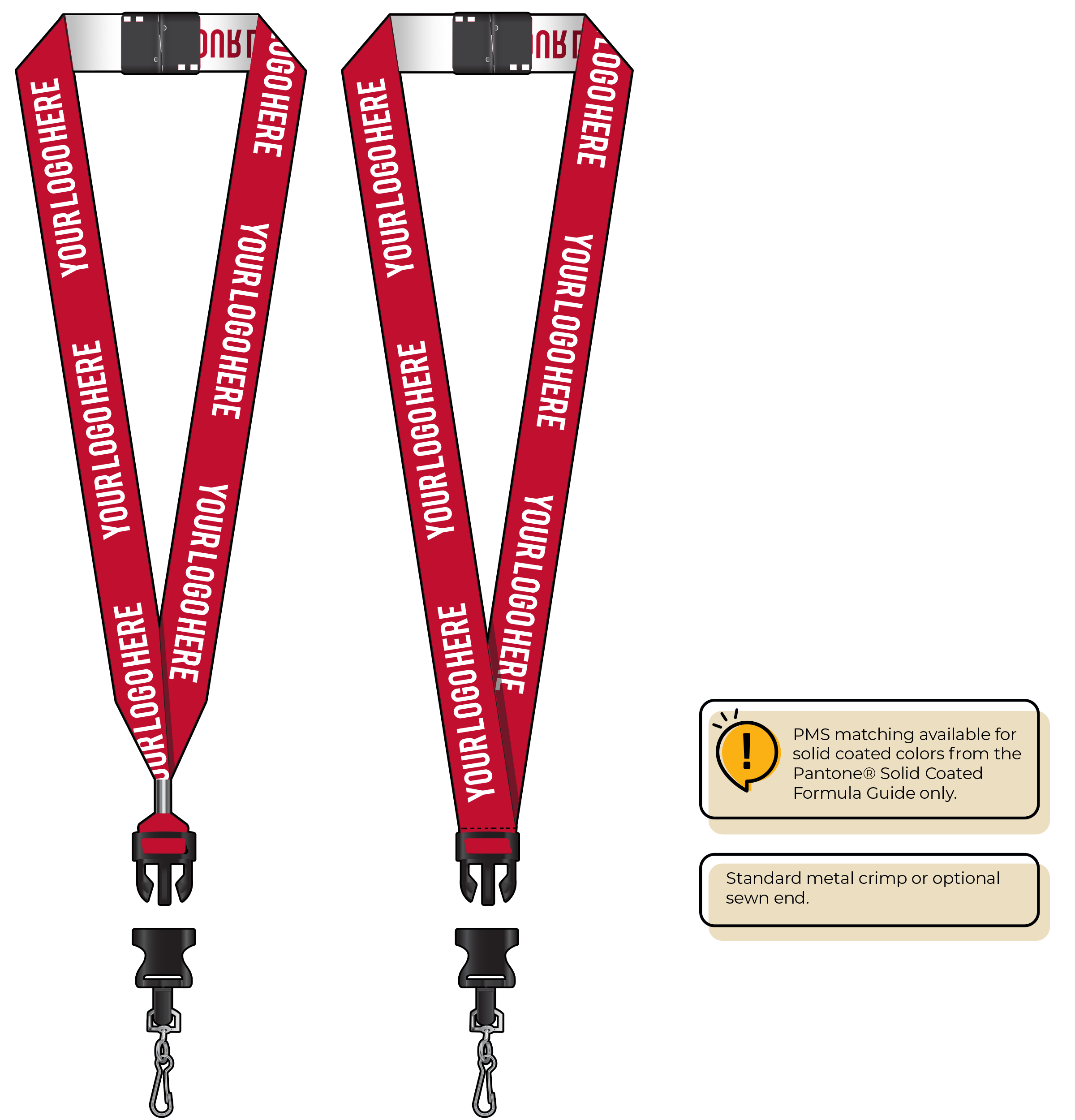 BH0024 | 1" Woven Lanyards :: DETACH BUCKLE