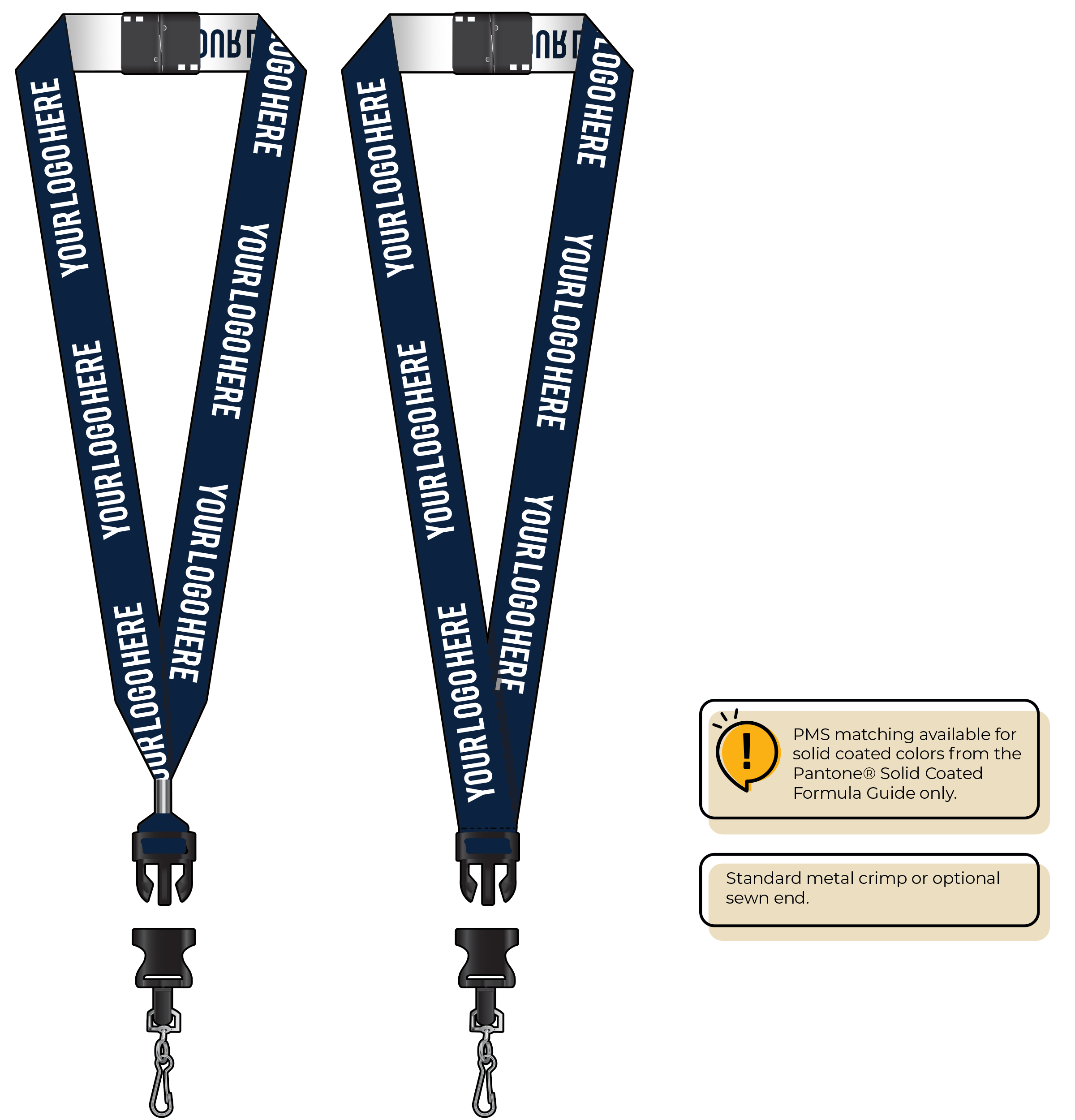 BH0024 | 1" Woven Lanyards :: DETACH BUCKLE