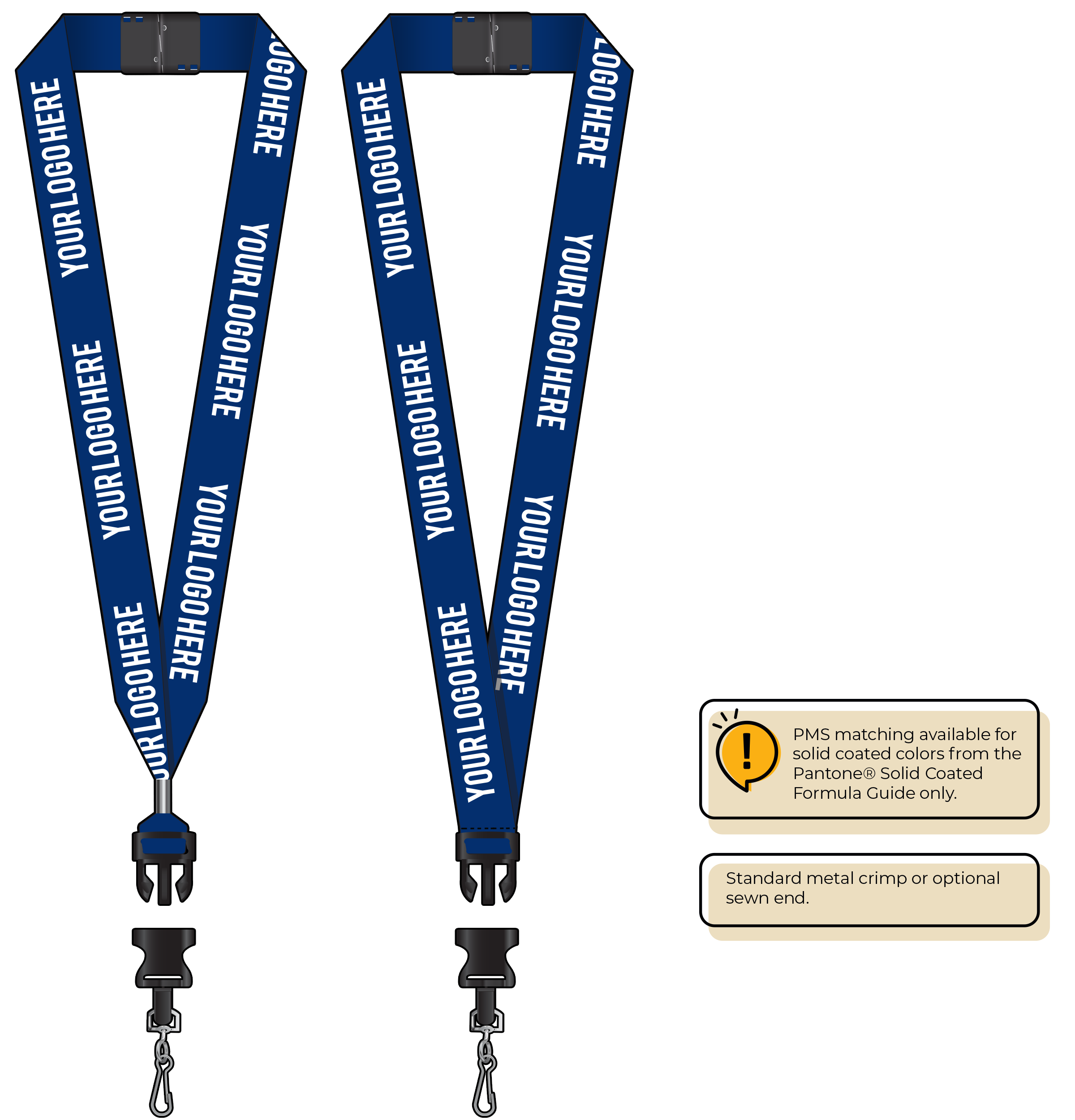 BH0014 | 1" MicroWeave Silkscreen Lanyards :: DETACH BUCKLE