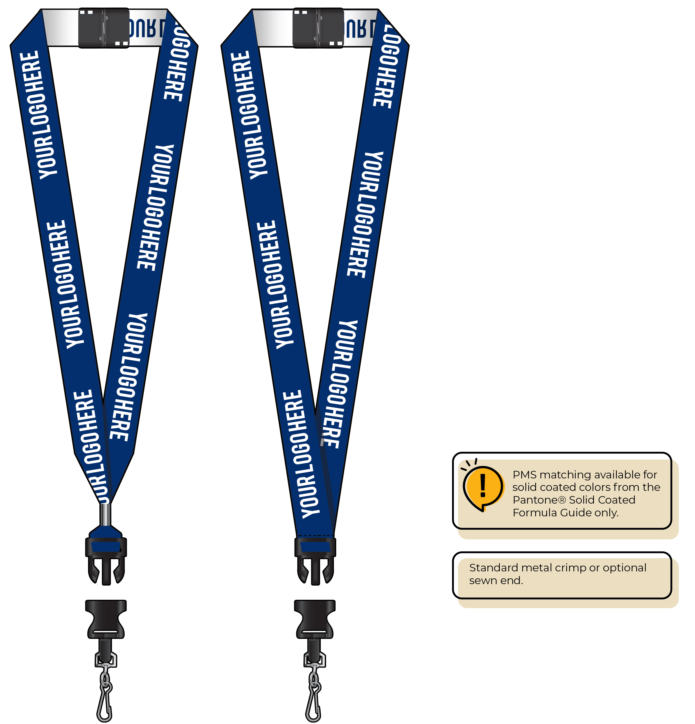 BH0024 | 1" Woven Lanyards :: DETACH BUCKLE