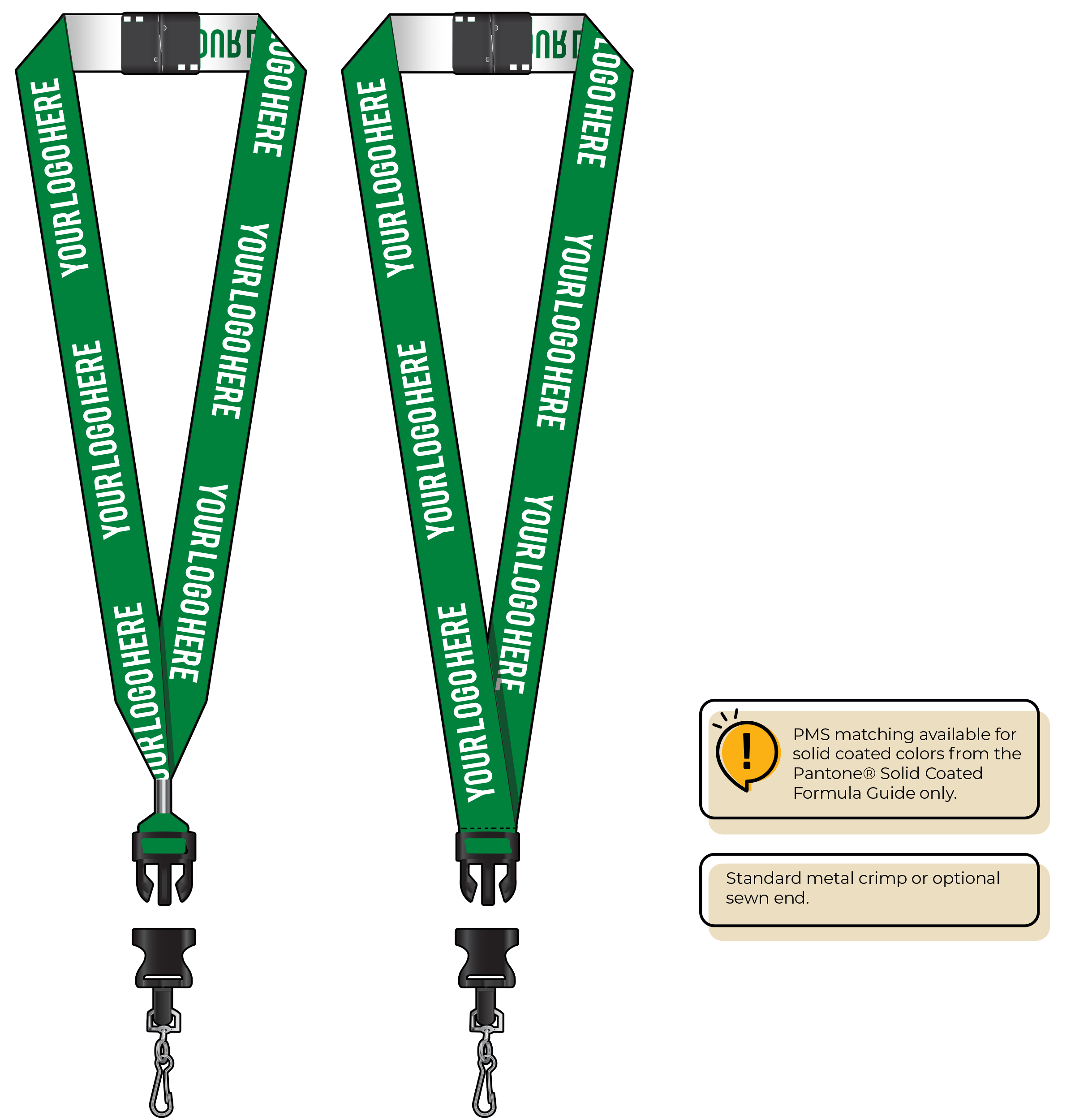 BH0024 | 1" Woven Lanyards :: DETACH BUCKLE