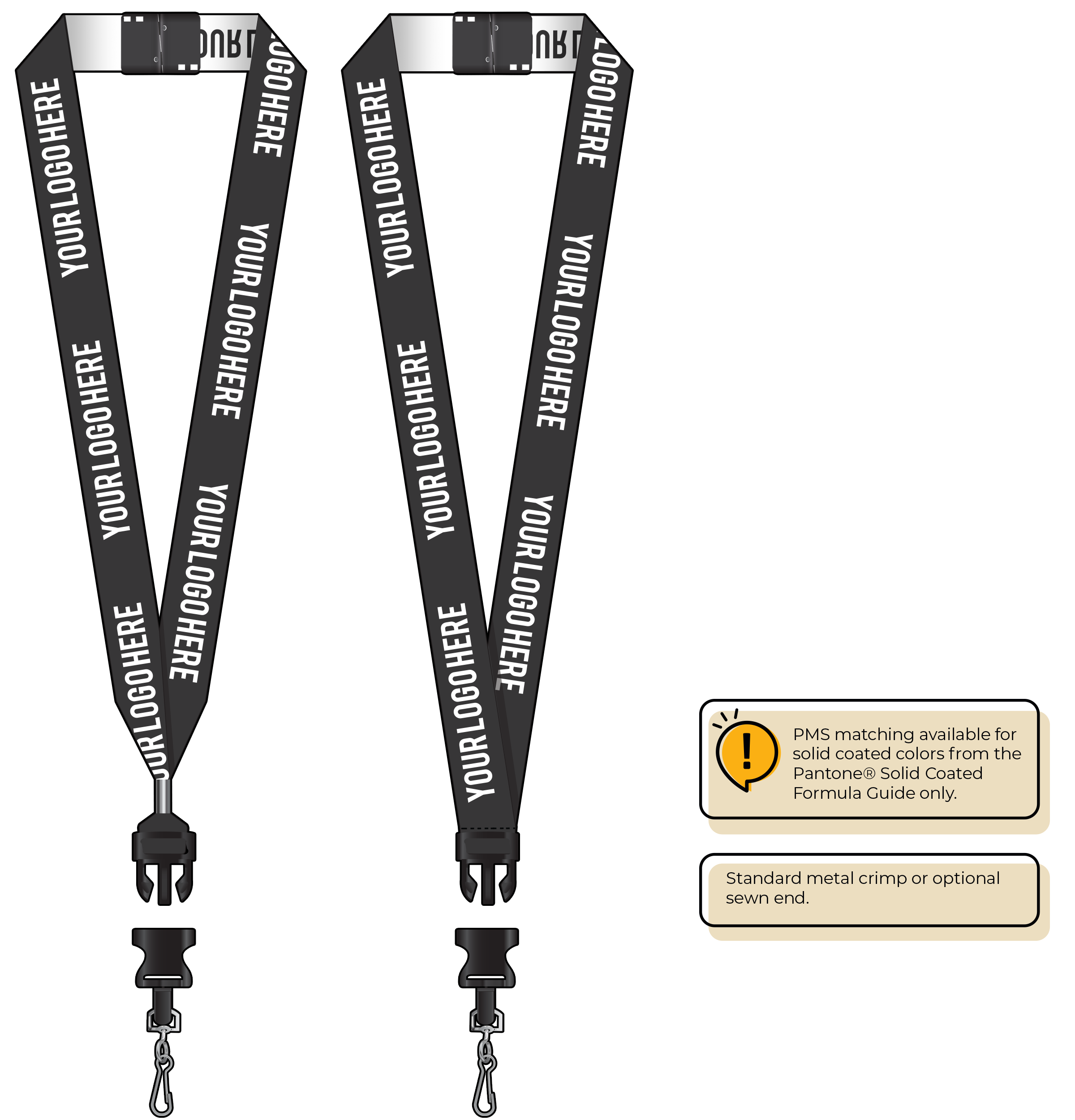 BH0024 | 1" Woven Lanyards :: DETACH BUCKLE