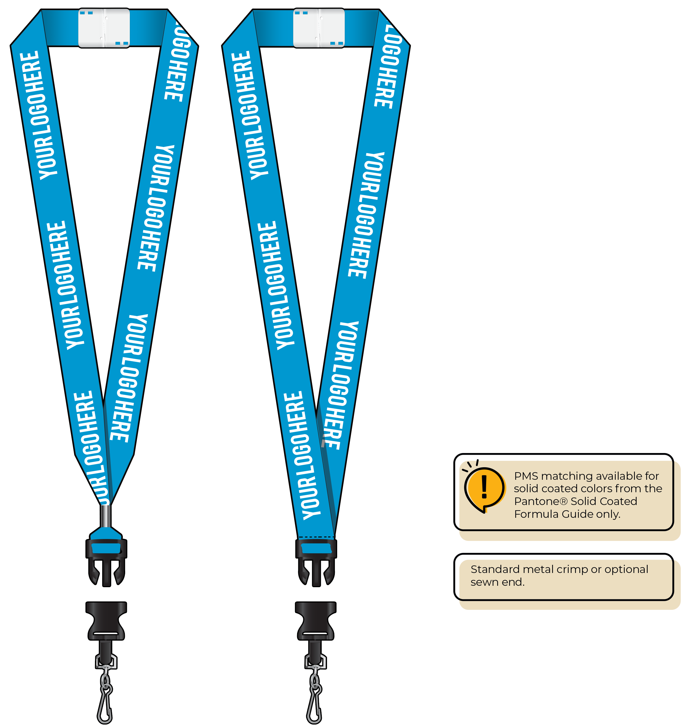 BHN014 | 1" Neon MicroWeave Silkscreen Lanyards :: DETACH BUCKLE