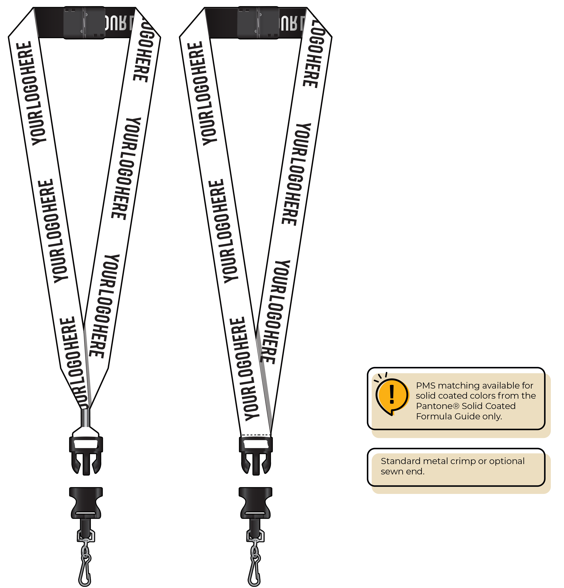 BH0024 | 1" Woven Lanyards :: DETACH BUCKLE