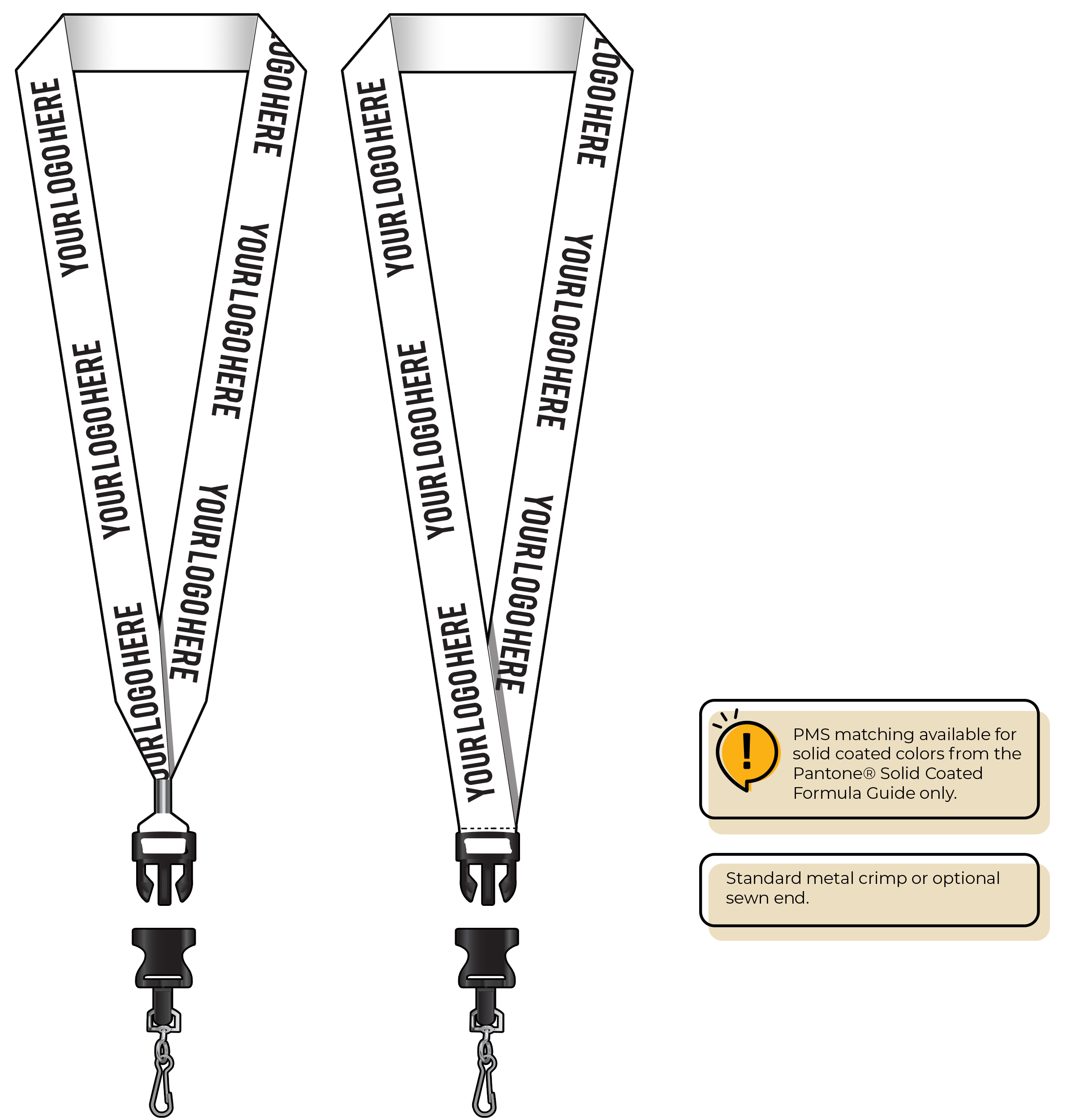 BH0014 | 1" MicroWeave Silkscreen Lanyards :: DETACH BUCKLE