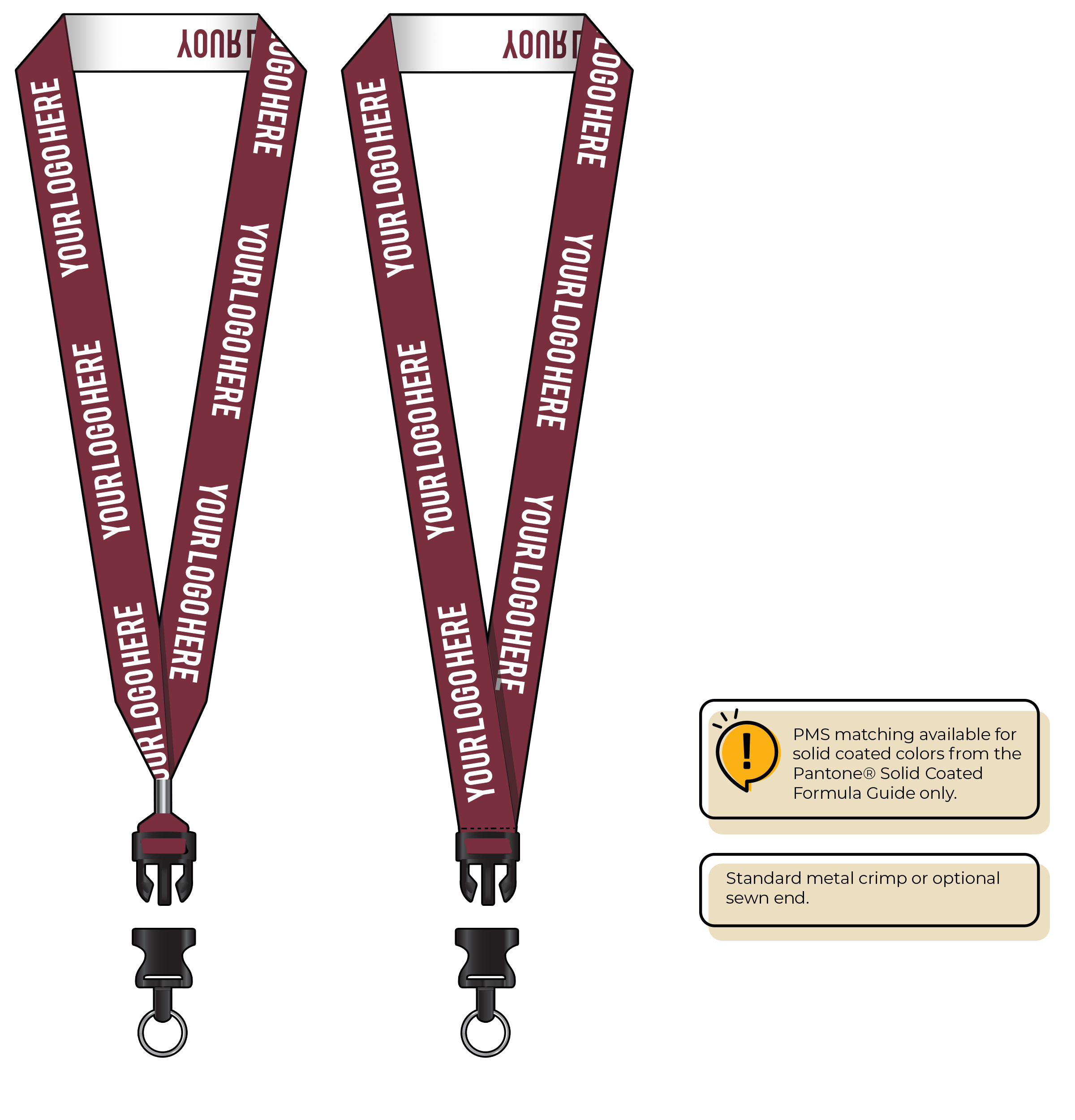 BH0024 | 1" Woven Lanyards :: DETACH BUCKLE