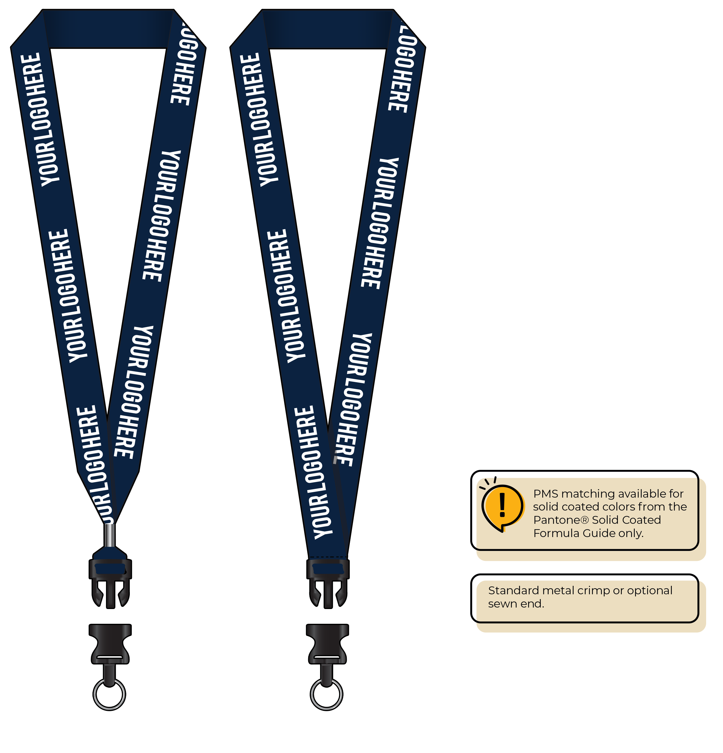 BH0014 | 1" MicroWeave Silkscreen Lanyards :: DETACH BUCKLE