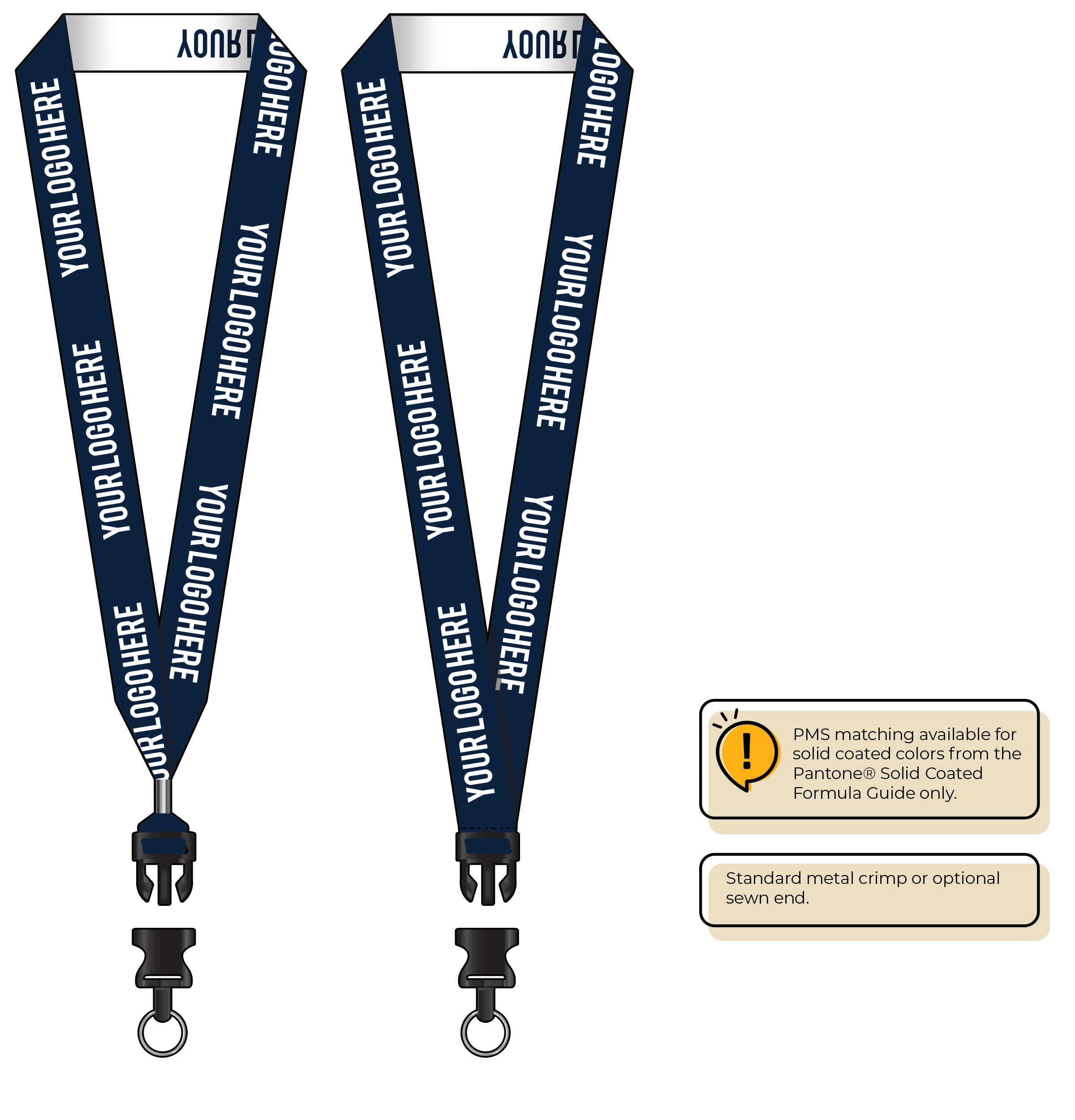 BH0024 | 1" Woven Lanyards :: DETACH BUCKLE