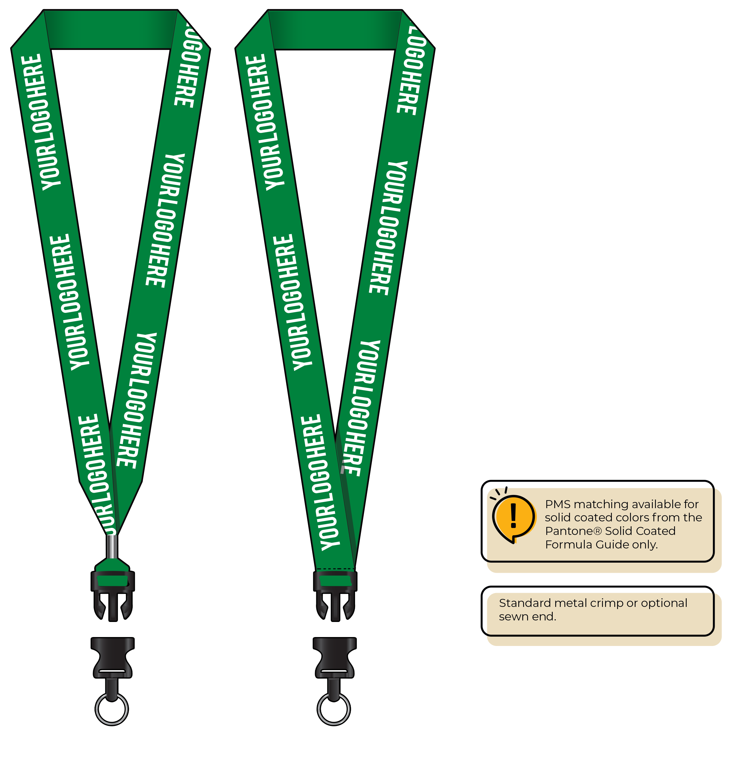 BH0014 | 1" MicroWeave Silkscreen Lanyards :: DETACH BUCKLE