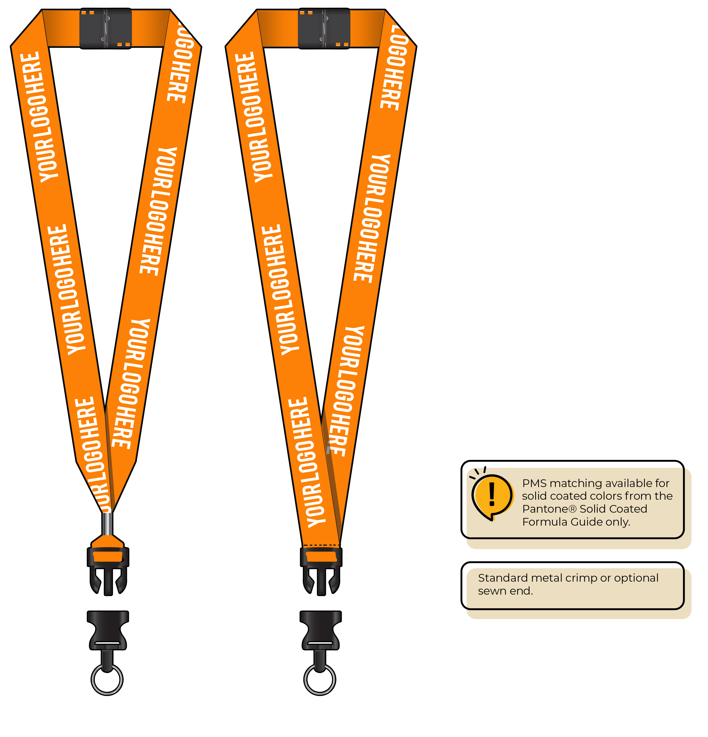 BH0014 | 1" MicroWeave Silkscreen Lanyards :: DETACH BUCKLE