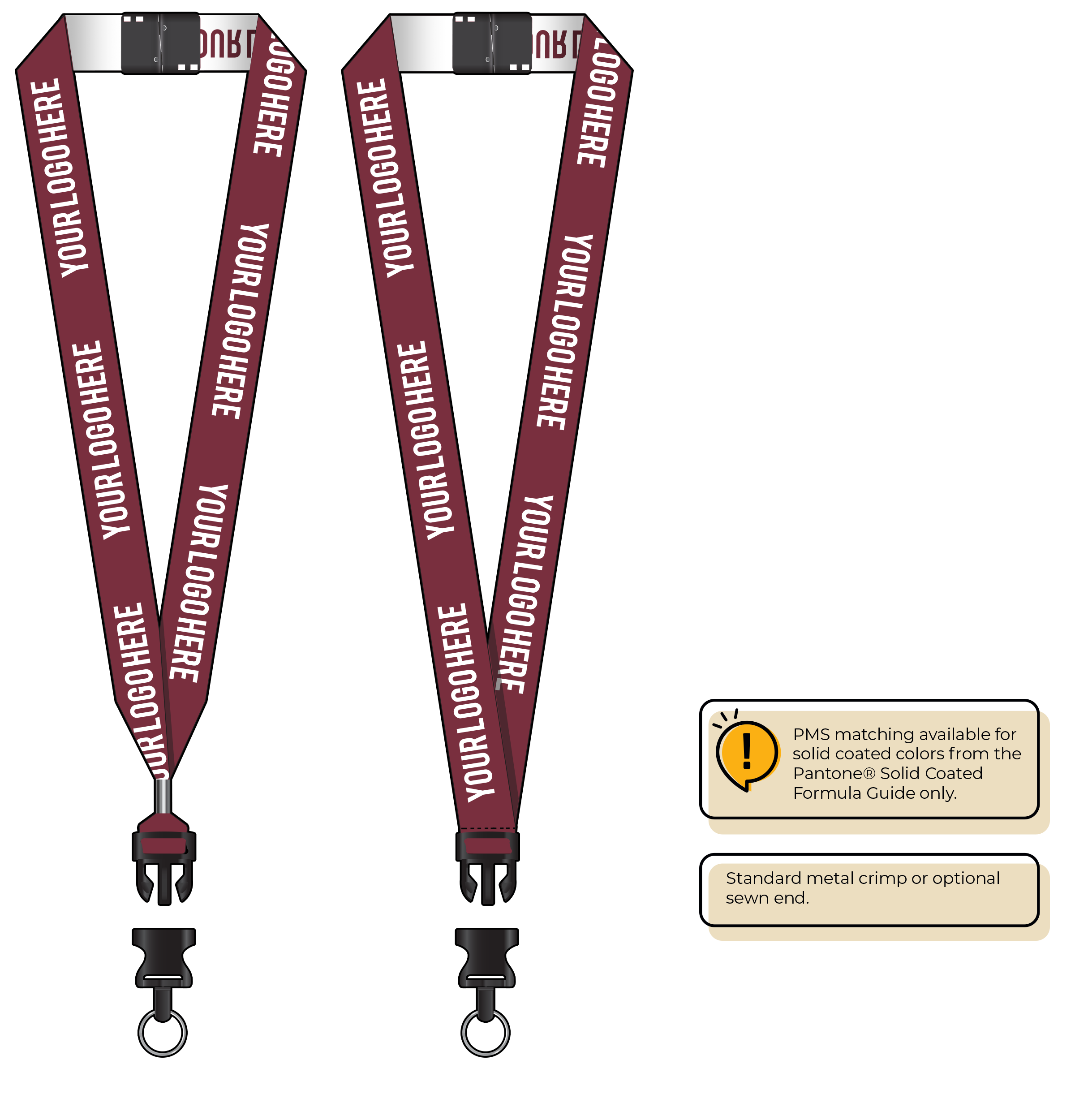 BH0024 | 1" Woven Lanyards :: DETACH BUCKLE