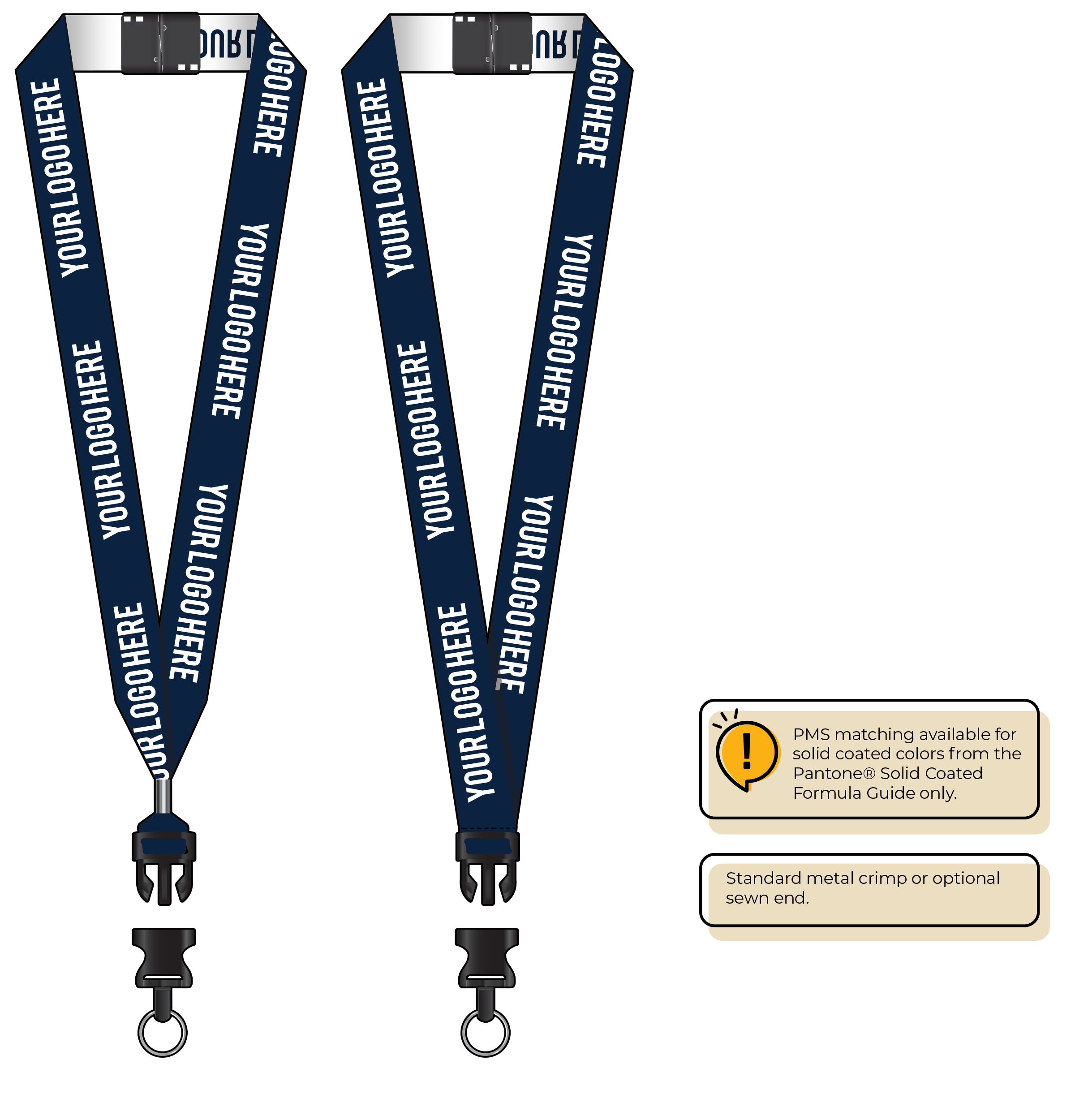 BH0024 | 1" Woven Lanyards :: DETACH BUCKLE