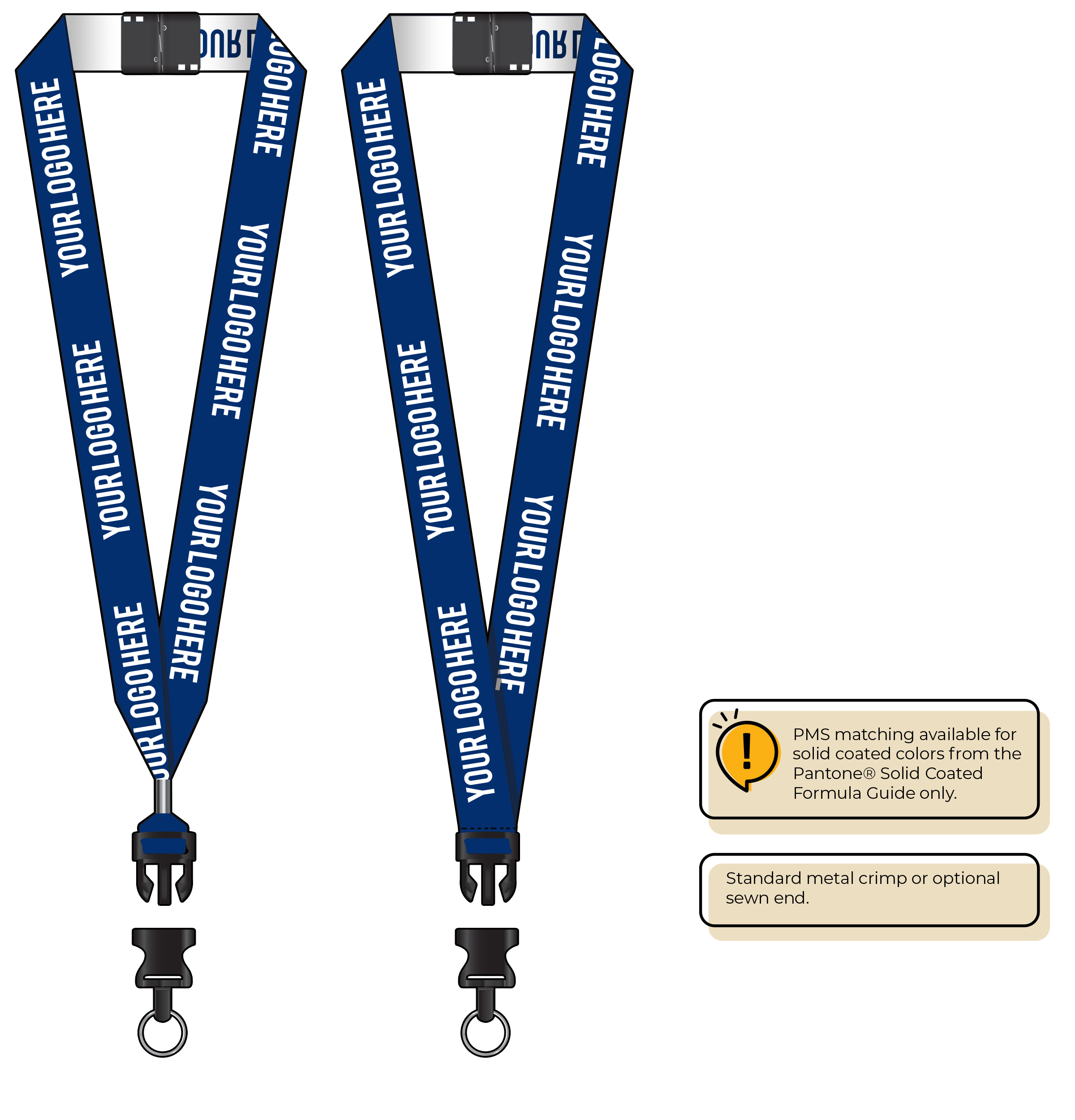 BH0024 | 1" Woven Lanyards :: DETACH BUCKLE