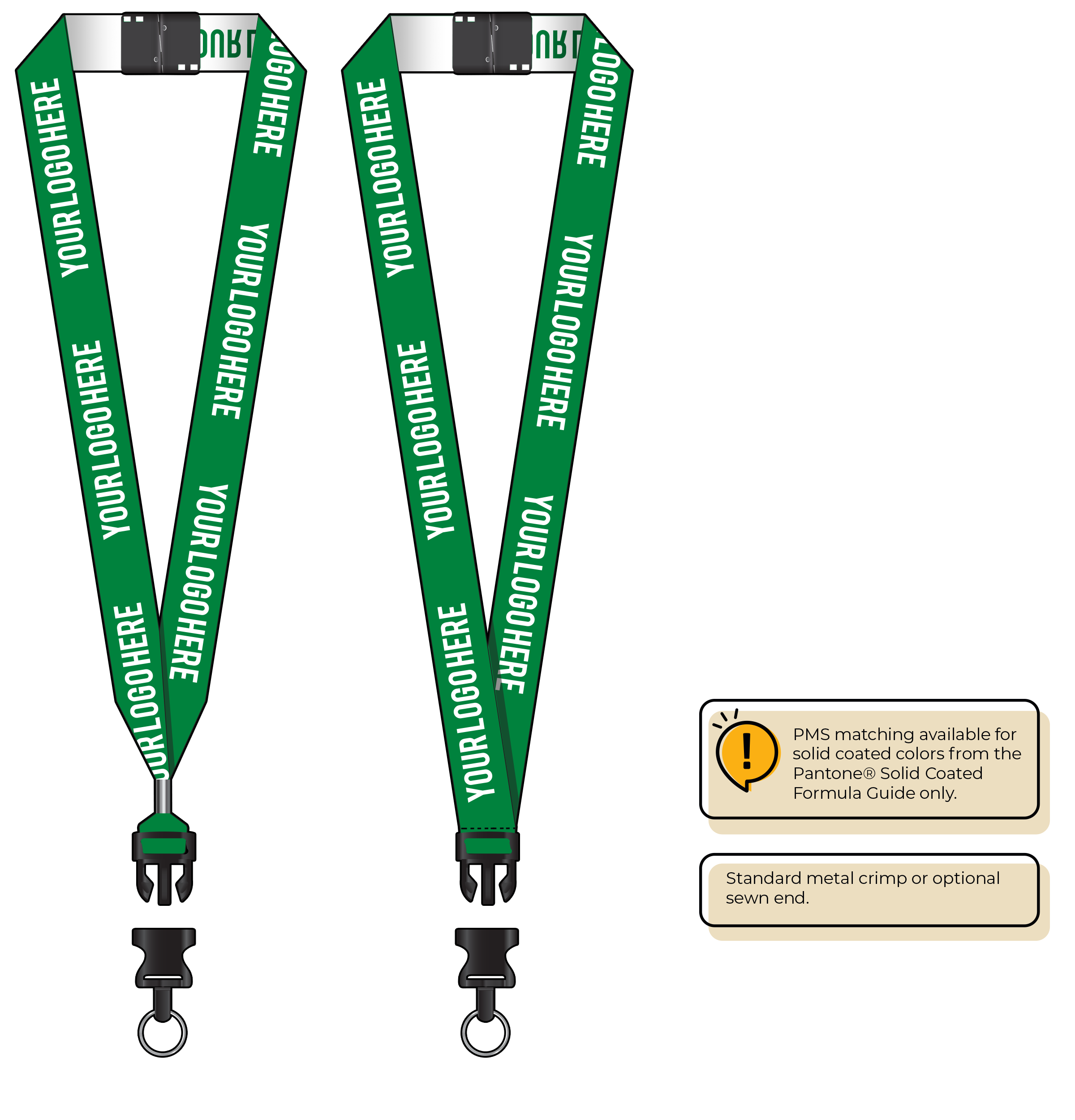 BH0024 | 1" Woven Lanyards :: DETACH BUCKLE