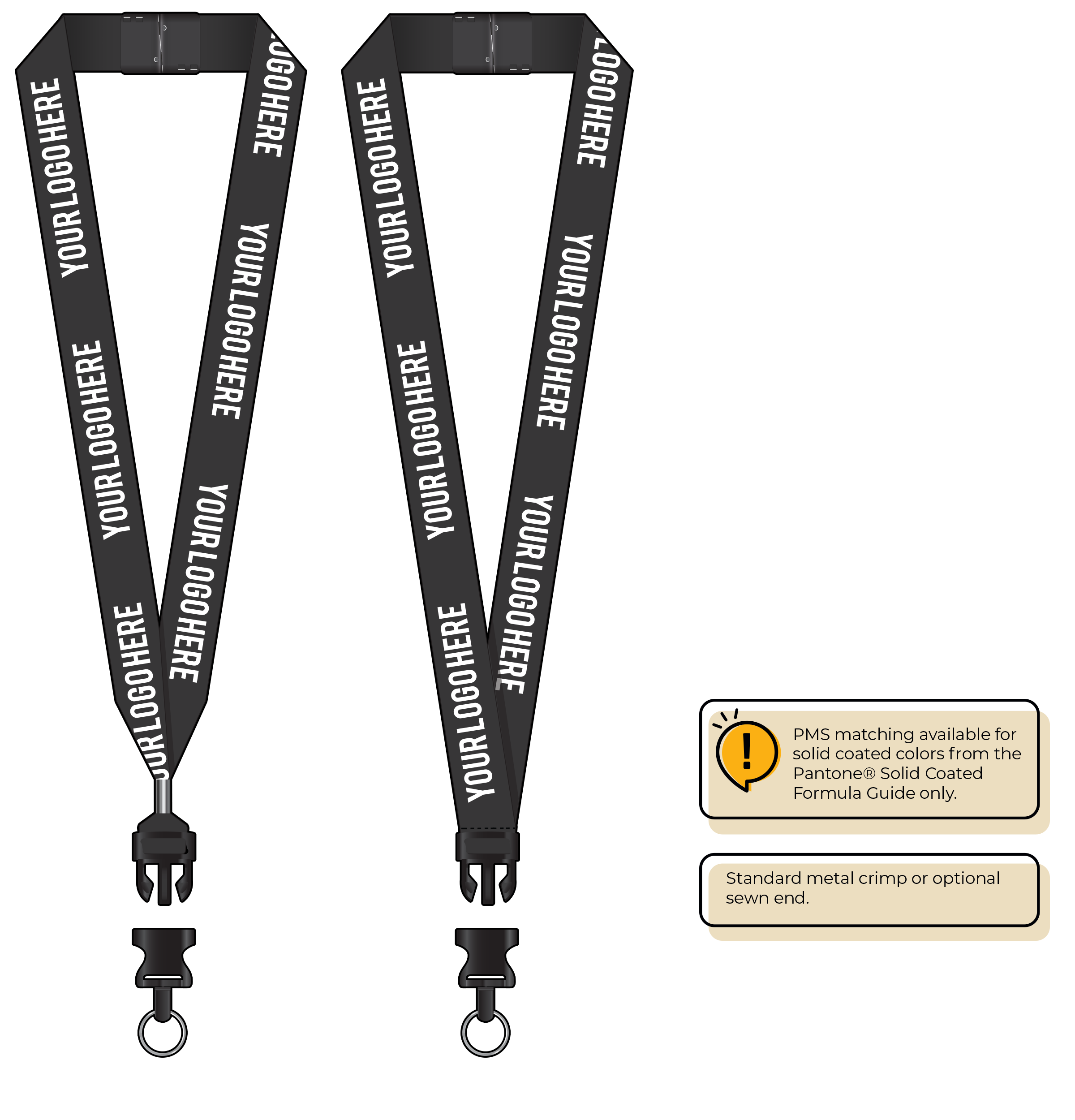 BH0014 | 1" MicroWeave Silkscreen Lanyards :: DETACH BUCKLE