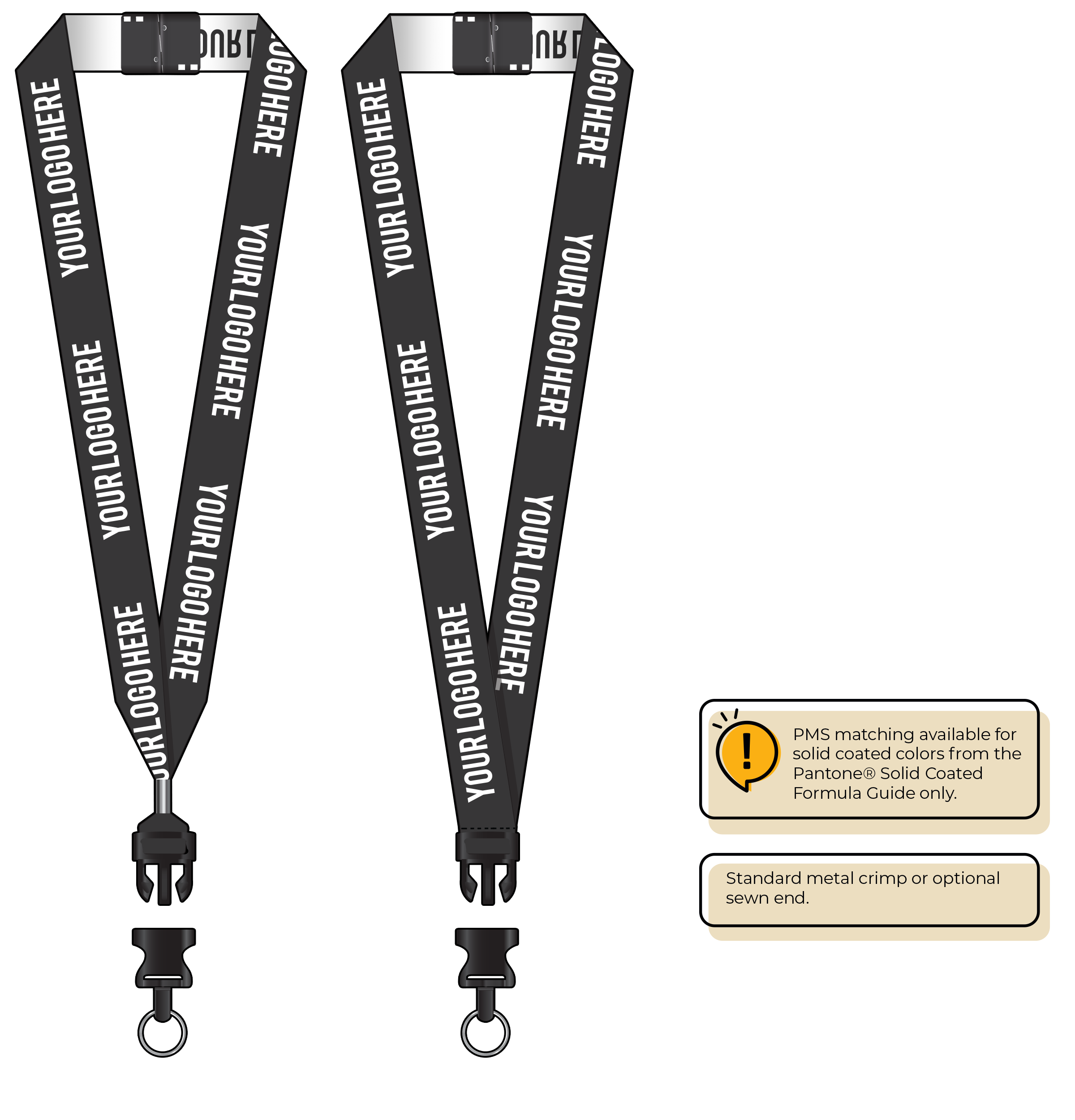 BH0024 | 1" Woven Lanyards :: DETACH BUCKLE