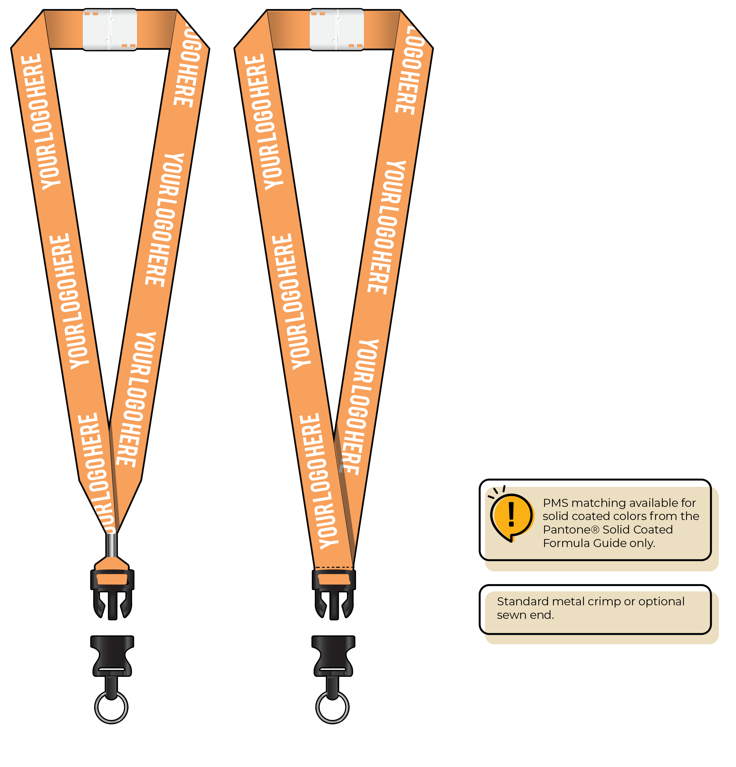 BHN014 | 1" Neon MicroWeave Silkscreen Lanyards :: DETACH BUCKLE