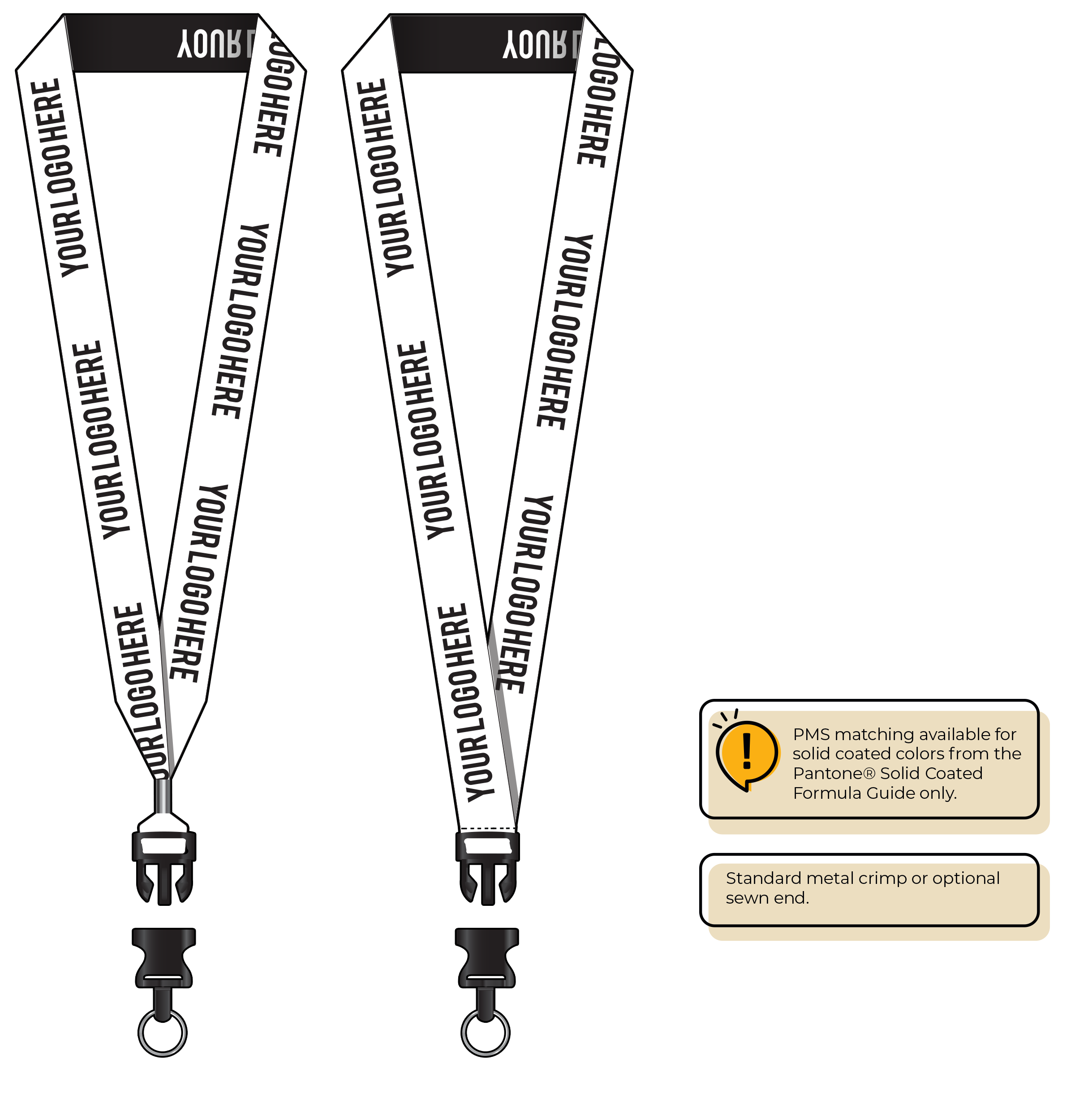 BH0024 | 1" Woven Lanyards :: DETACH BUCKLE