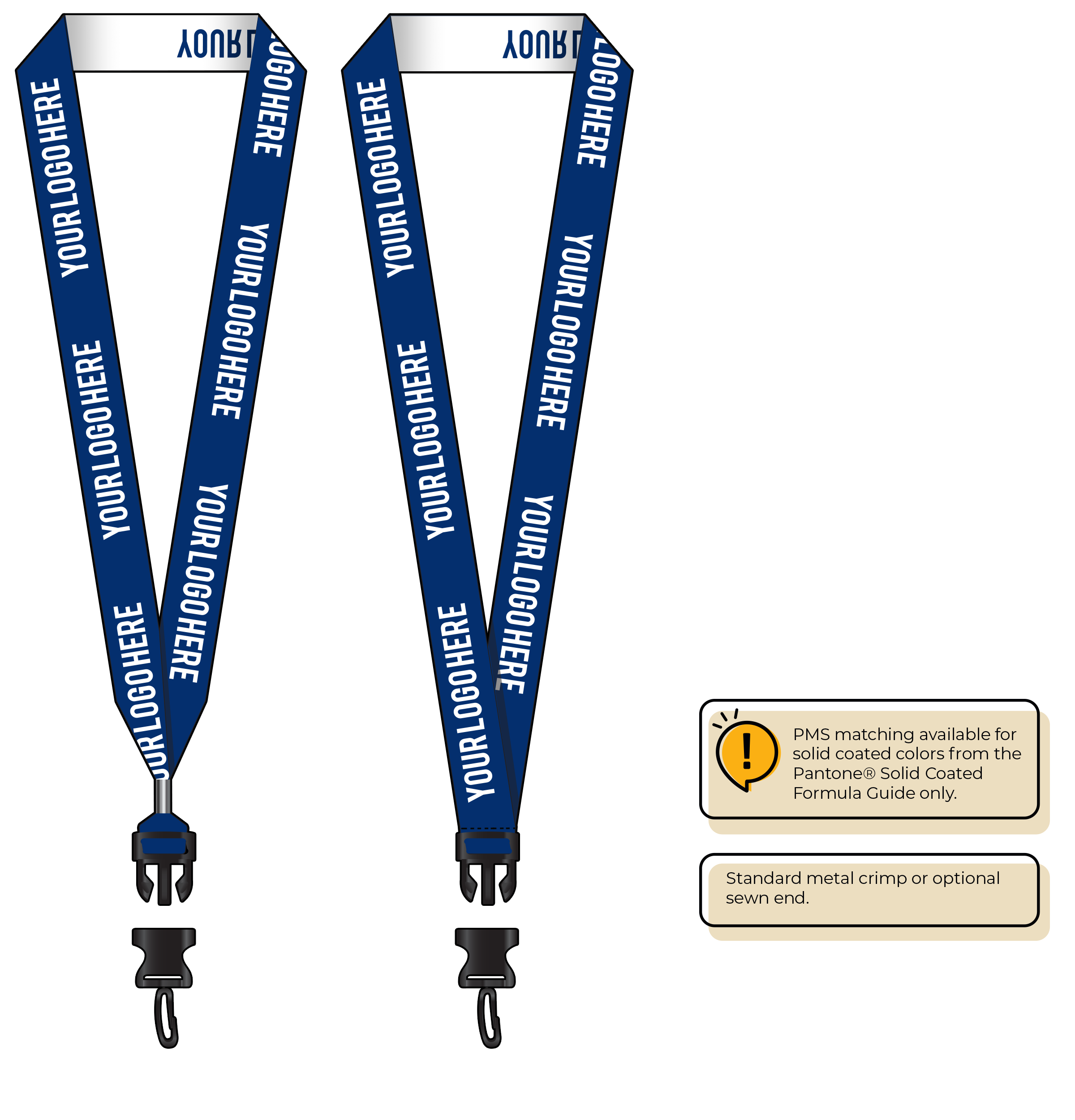 BH0024 | 1" Woven Lanyards :: DETACH BUCKLE