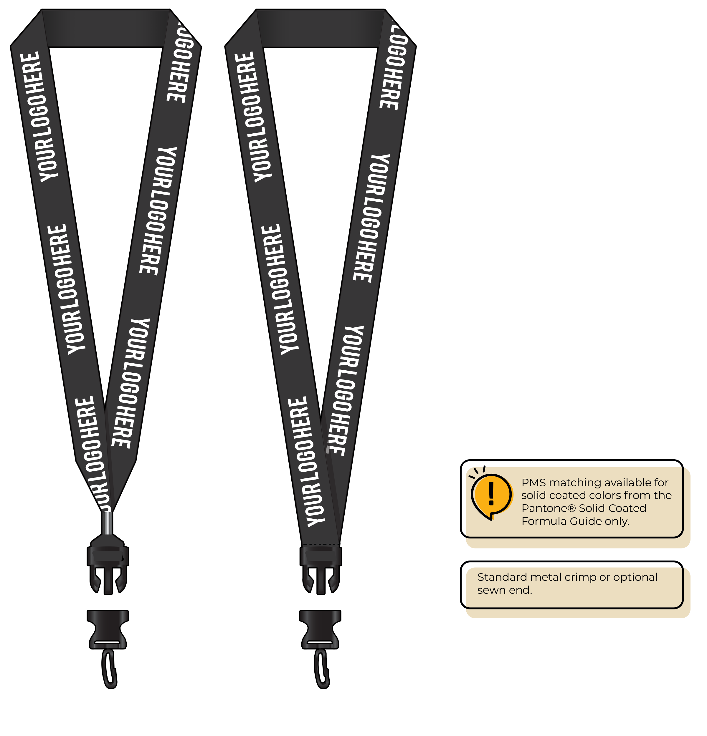 BH0014 | 1" MicroWeave Silkscreen Lanyards :: DETACH BUCKLE