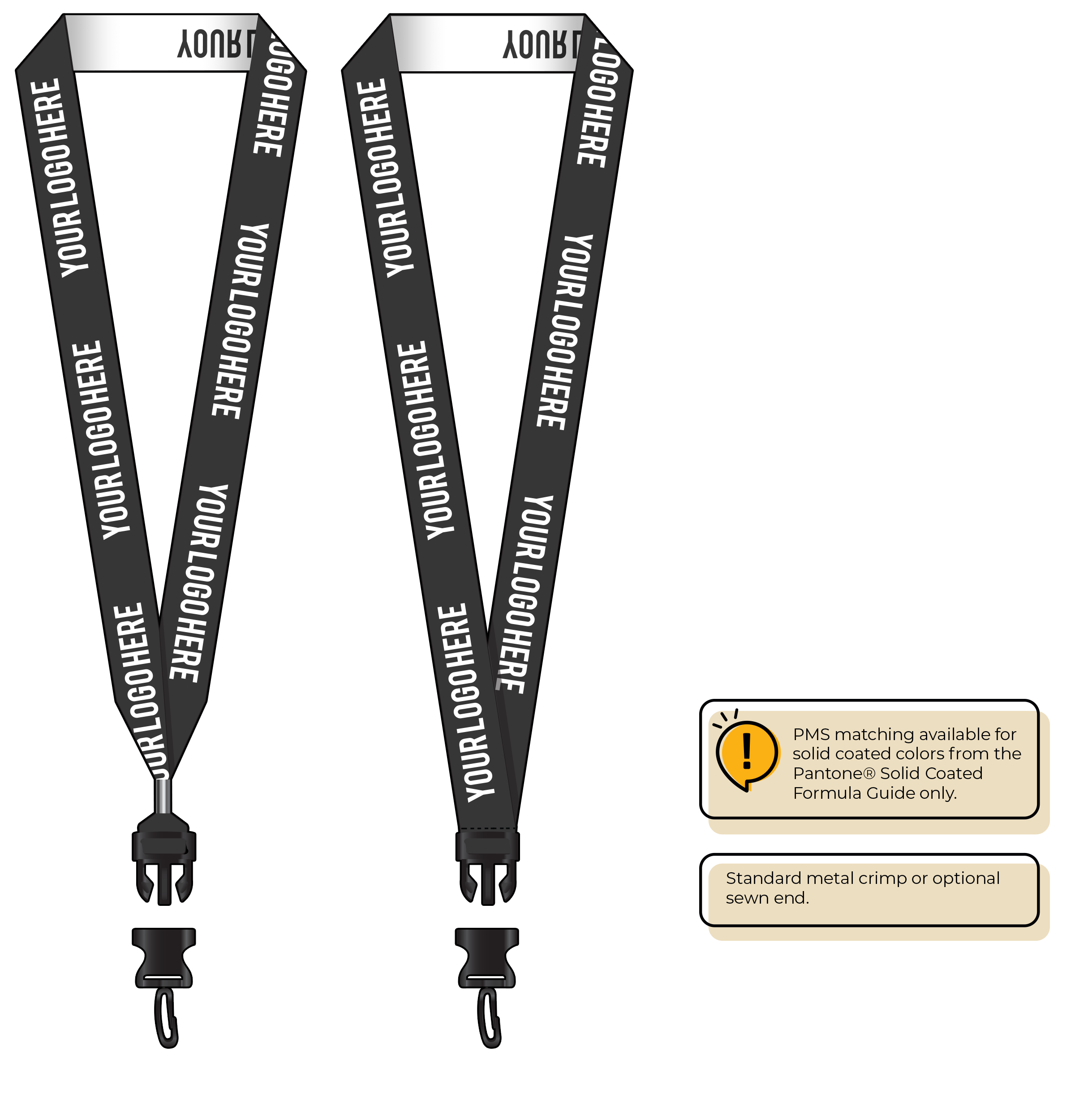 BH0024 | 1" Woven Lanyards :: DETACH BUCKLE