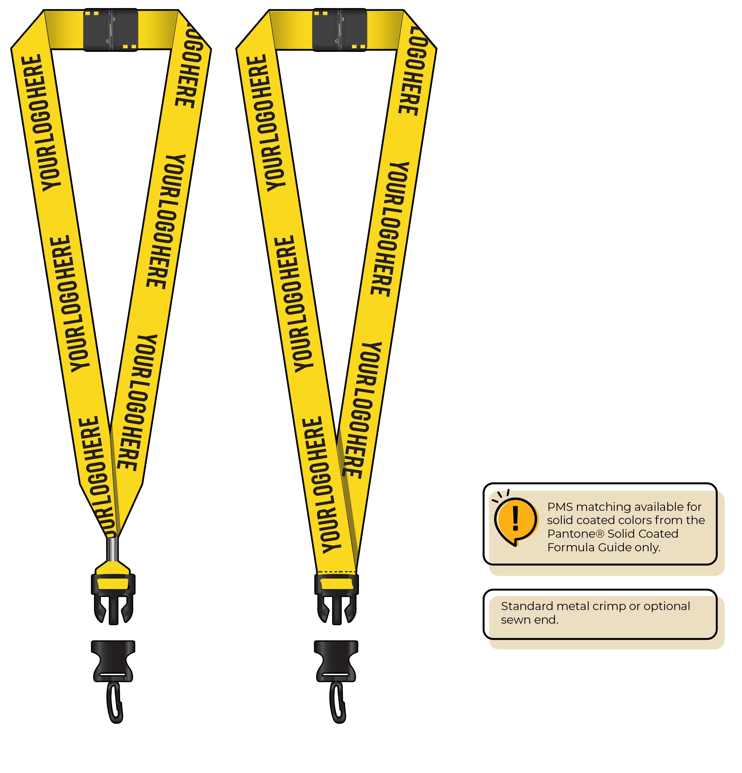BH0014 | 1" MicroWeave Silkscreen Lanyards :: DETACH BUCKLE