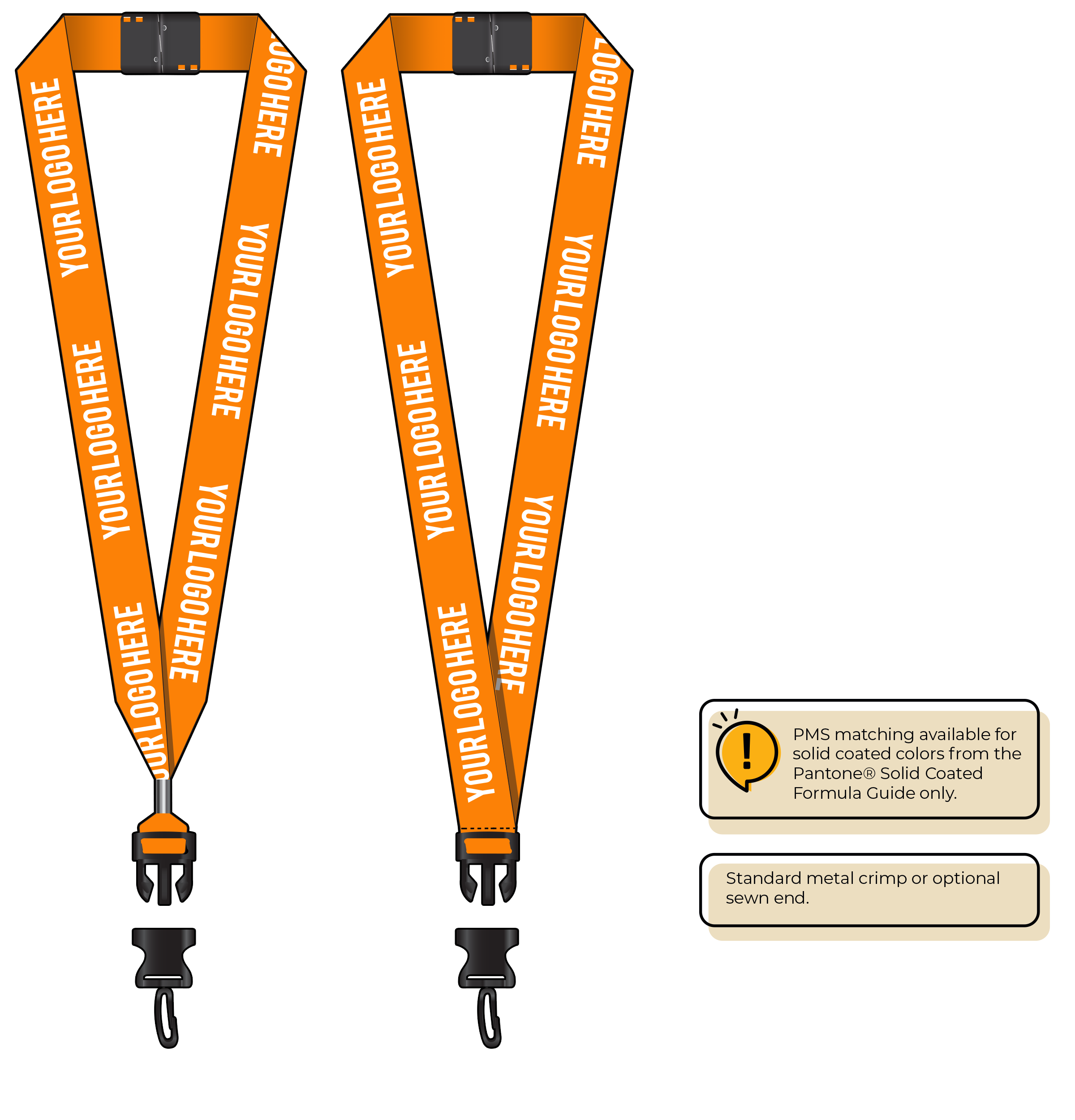 BH0014 | 1" MicroWeave Silkscreen Lanyards :: DETACH BUCKLE