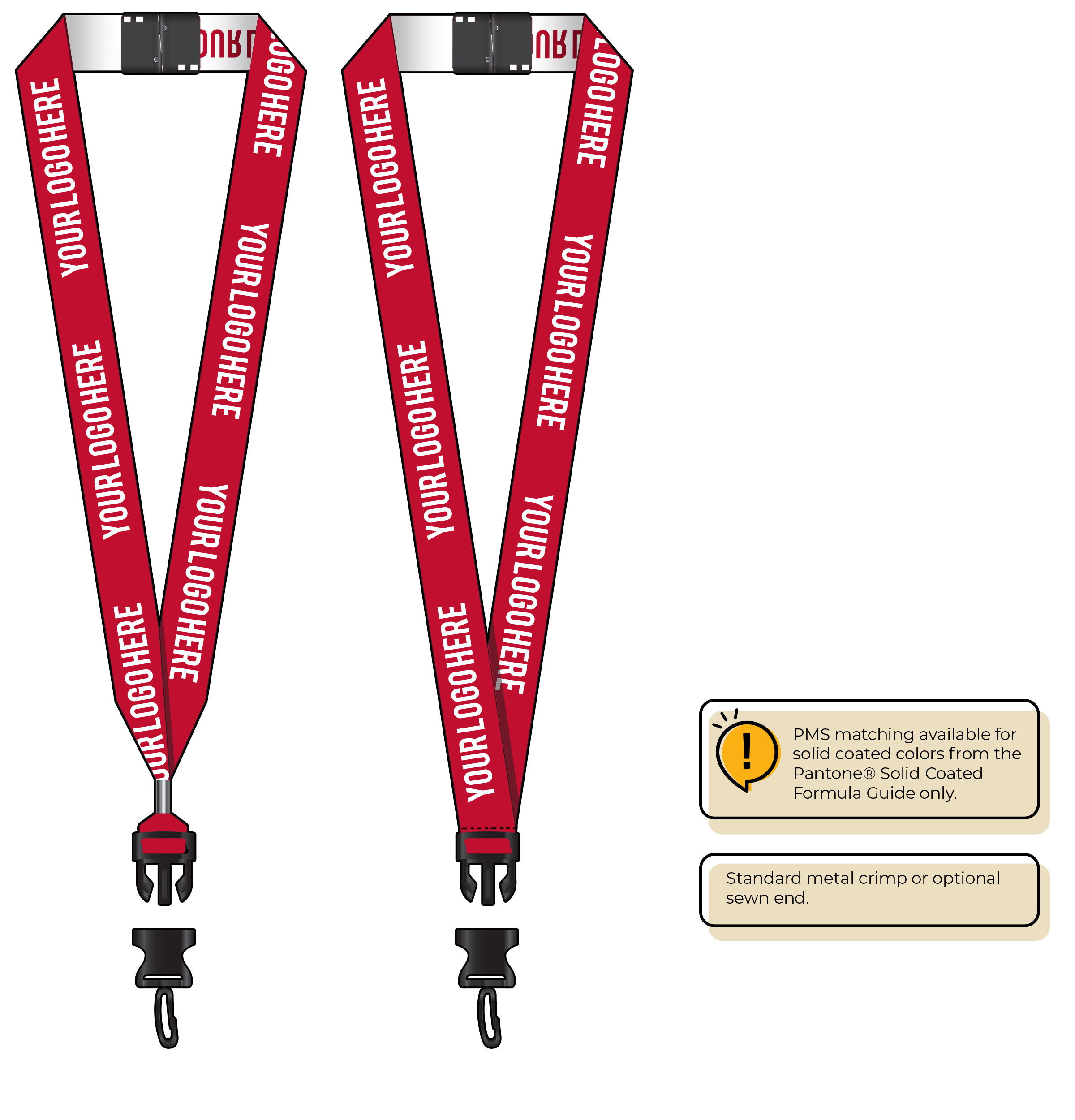 BH0024 | 1" Woven Lanyards :: DETACH BUCKLE