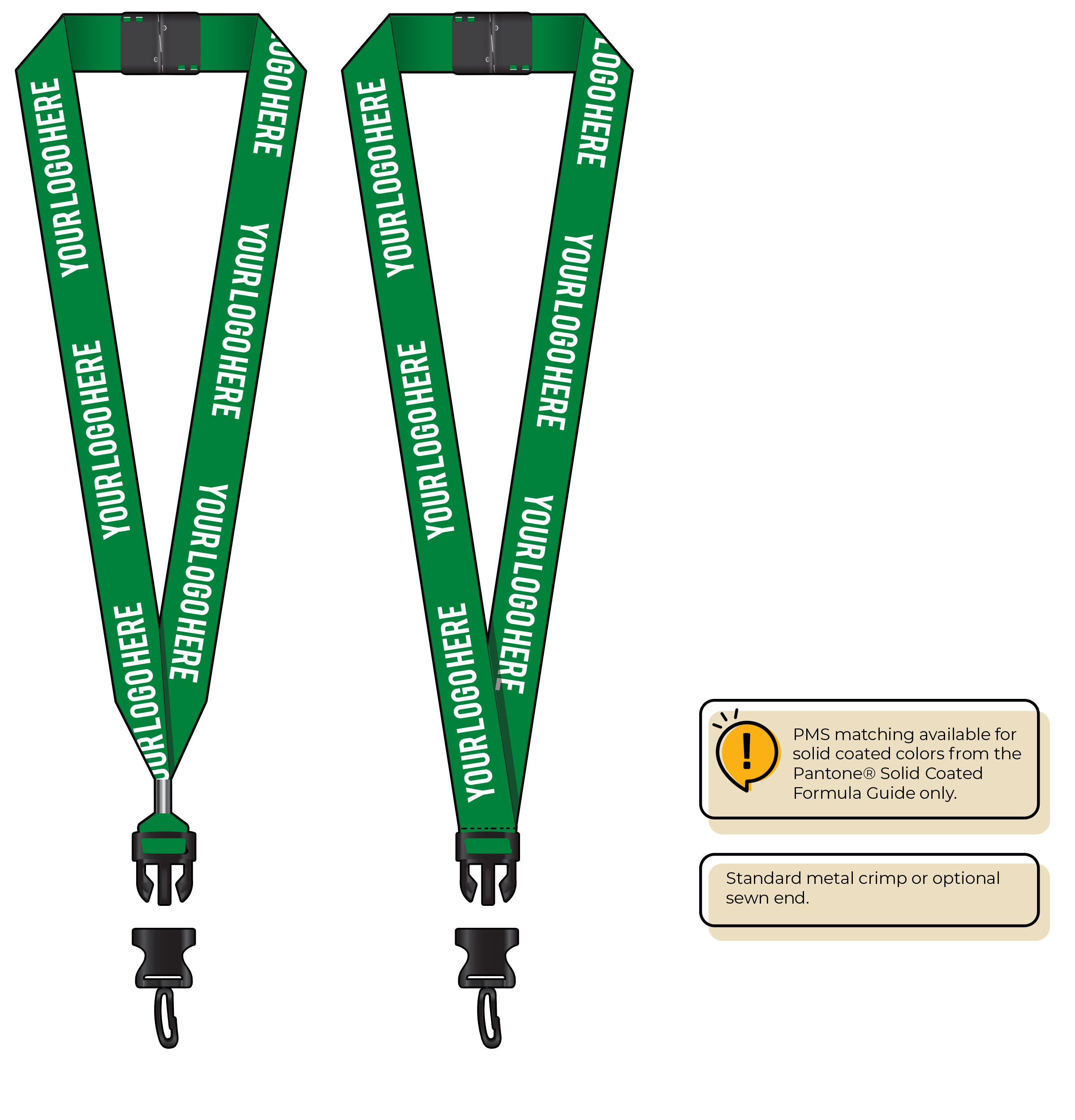 BH0014 | 1" MicroWeave Silkscreen Lanyards :: DETACH BUCKLE