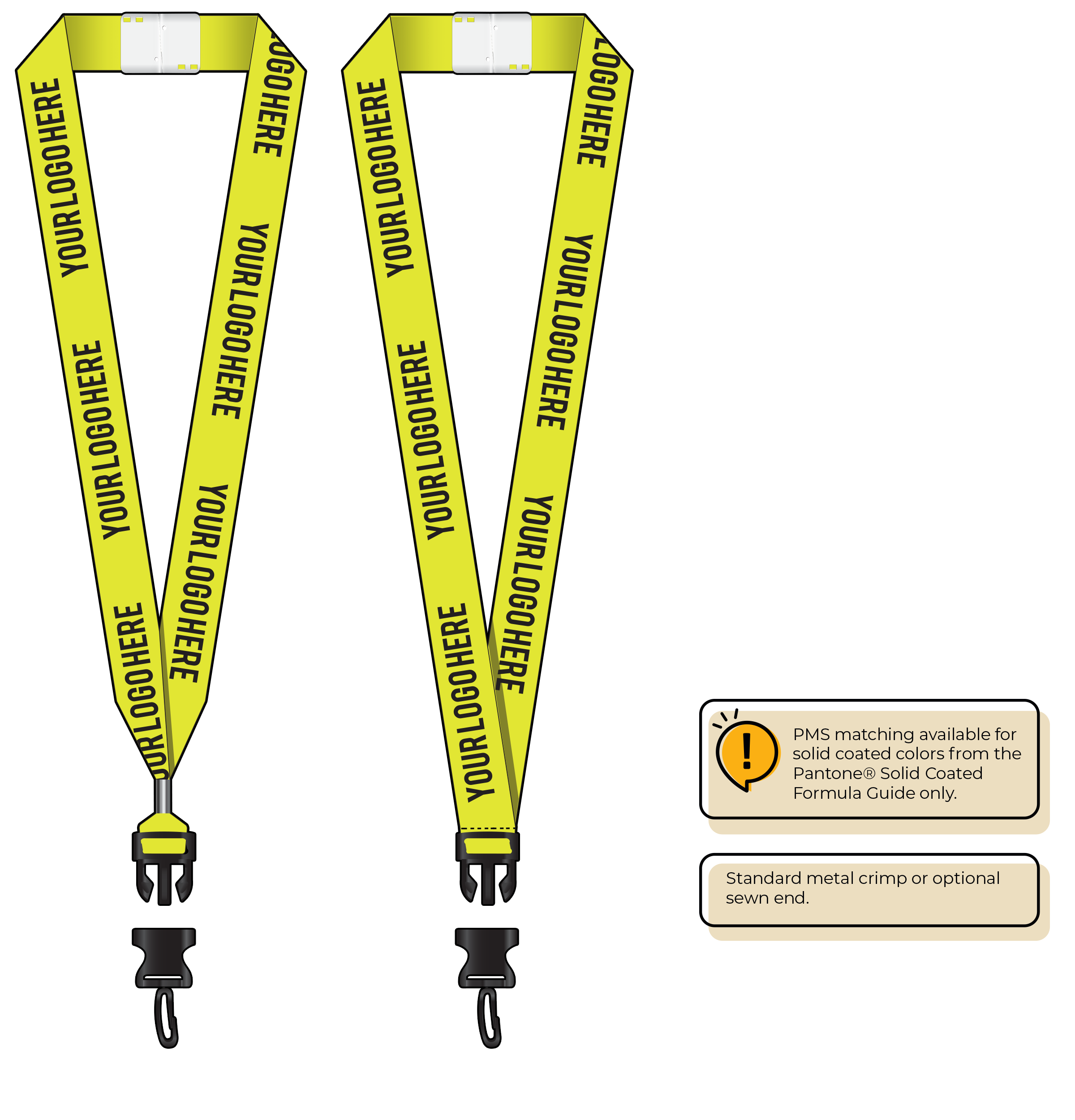 BHN014 | 1" Neon MicroWeave Silkscreen Lanyards :: DETACH BUCKLE