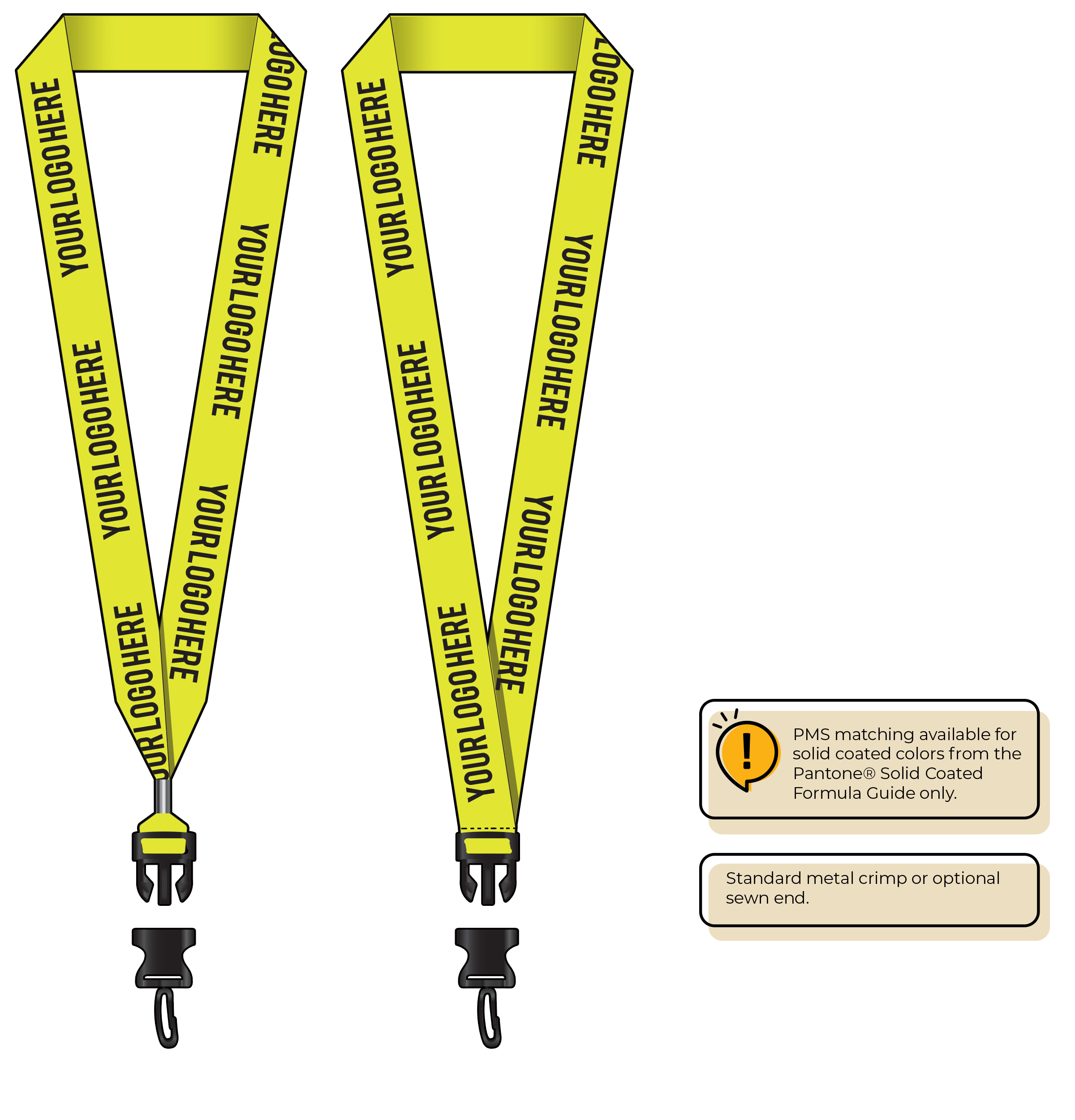 BHN014 | 1" Neon MicroWeave Silkscreen Lanyards :: DETACH BUCKLE