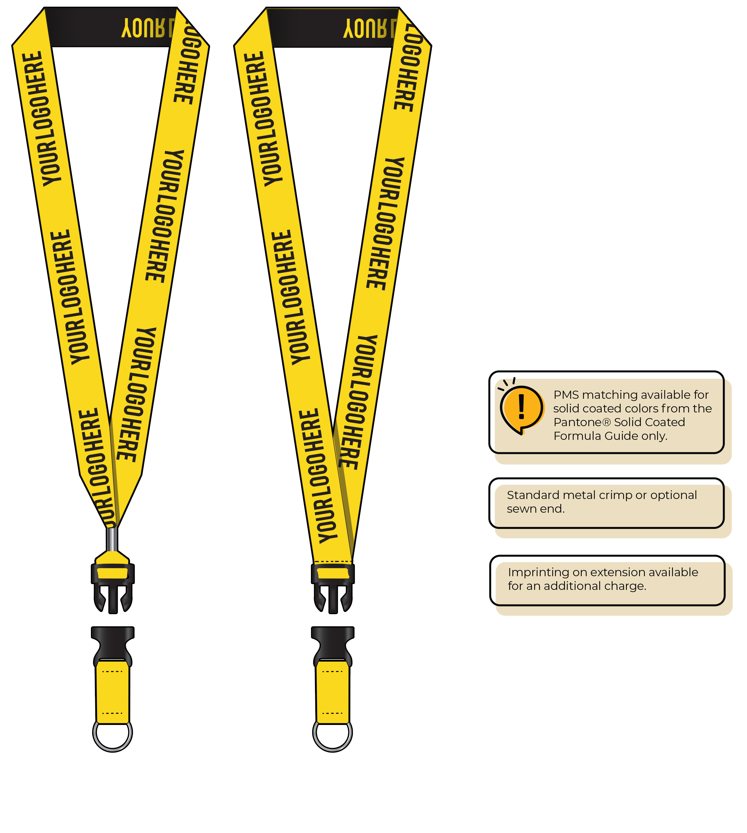 BH0024 | 1" Woven Lanyards :: DETACH BUCKLE WITH EXTENSION