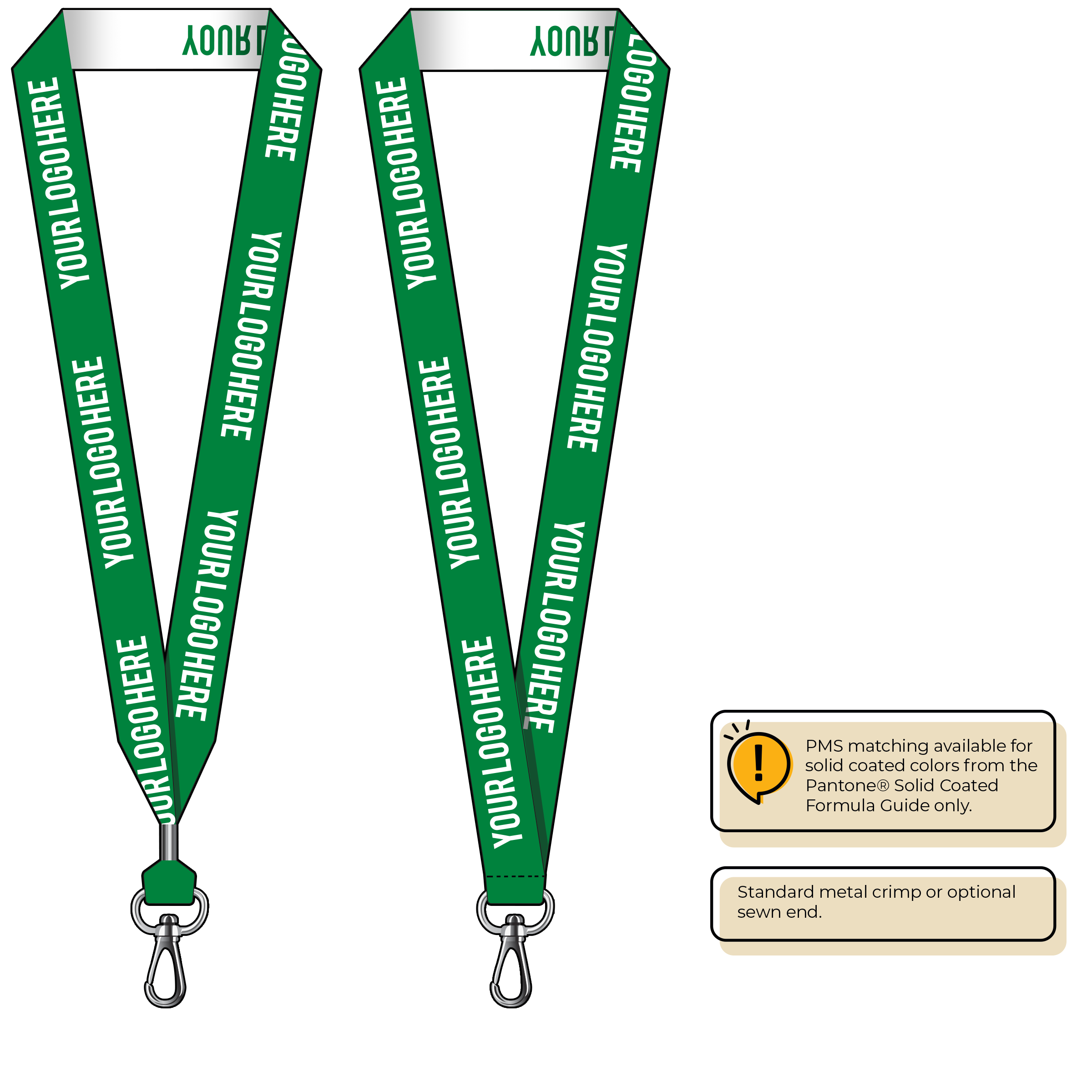 BH0024 | 1" Woven Lanyards :: NON-STANDARD END ATTACHMENTS