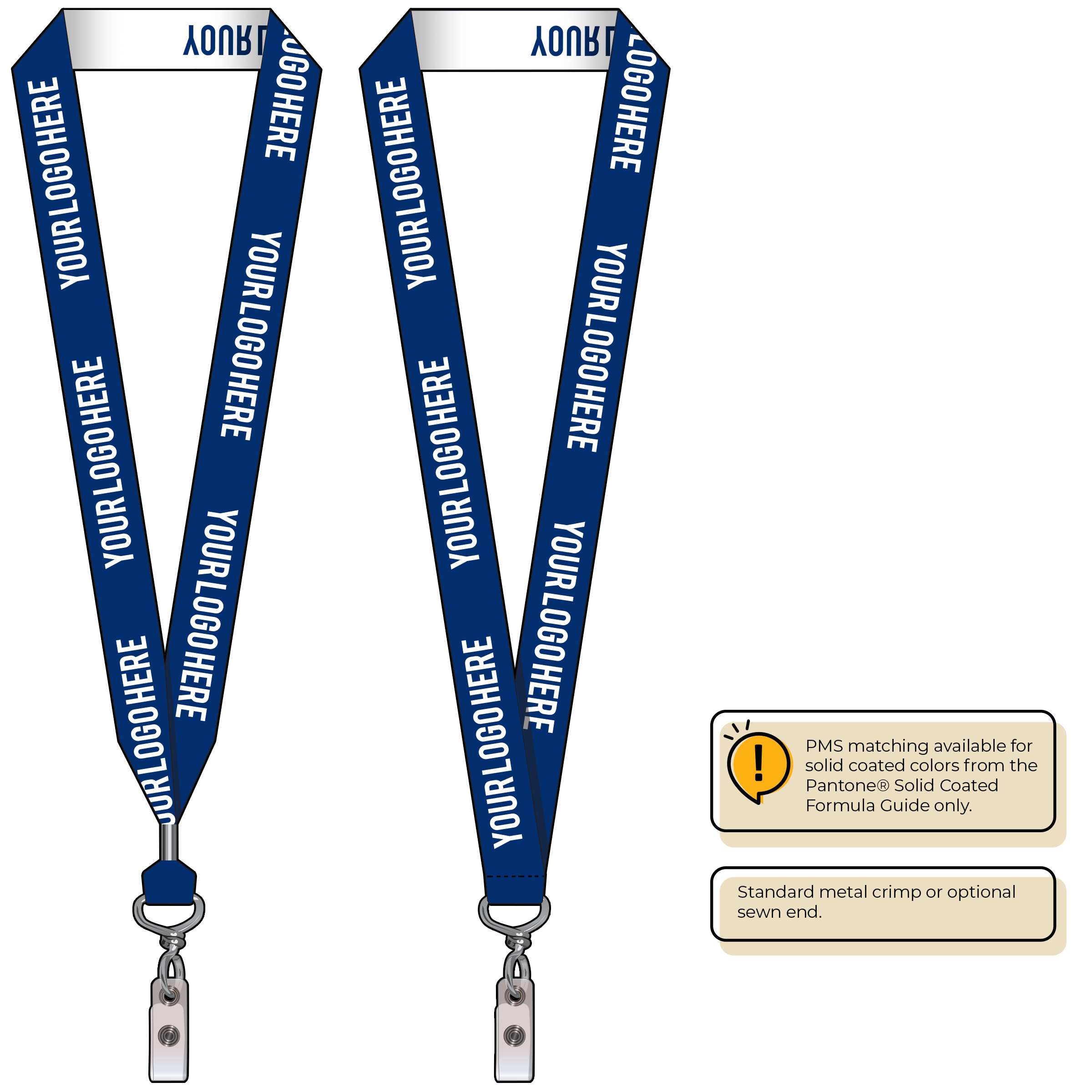 BH0024 | 1" Woven Lanyards :: NON-STANDARD END ATTACHMENTS