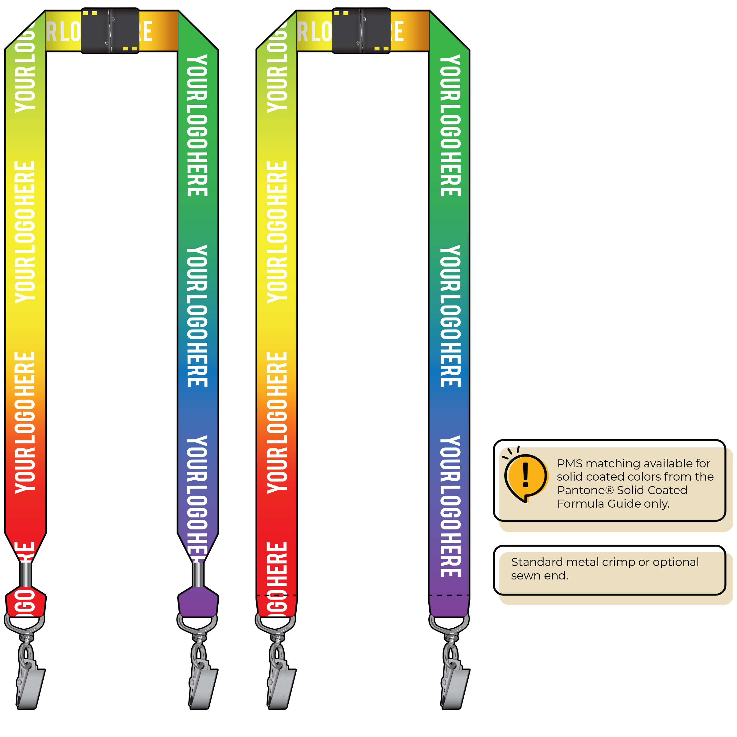 BH0004 | 1" Imported Dye Sublimation Lanyards