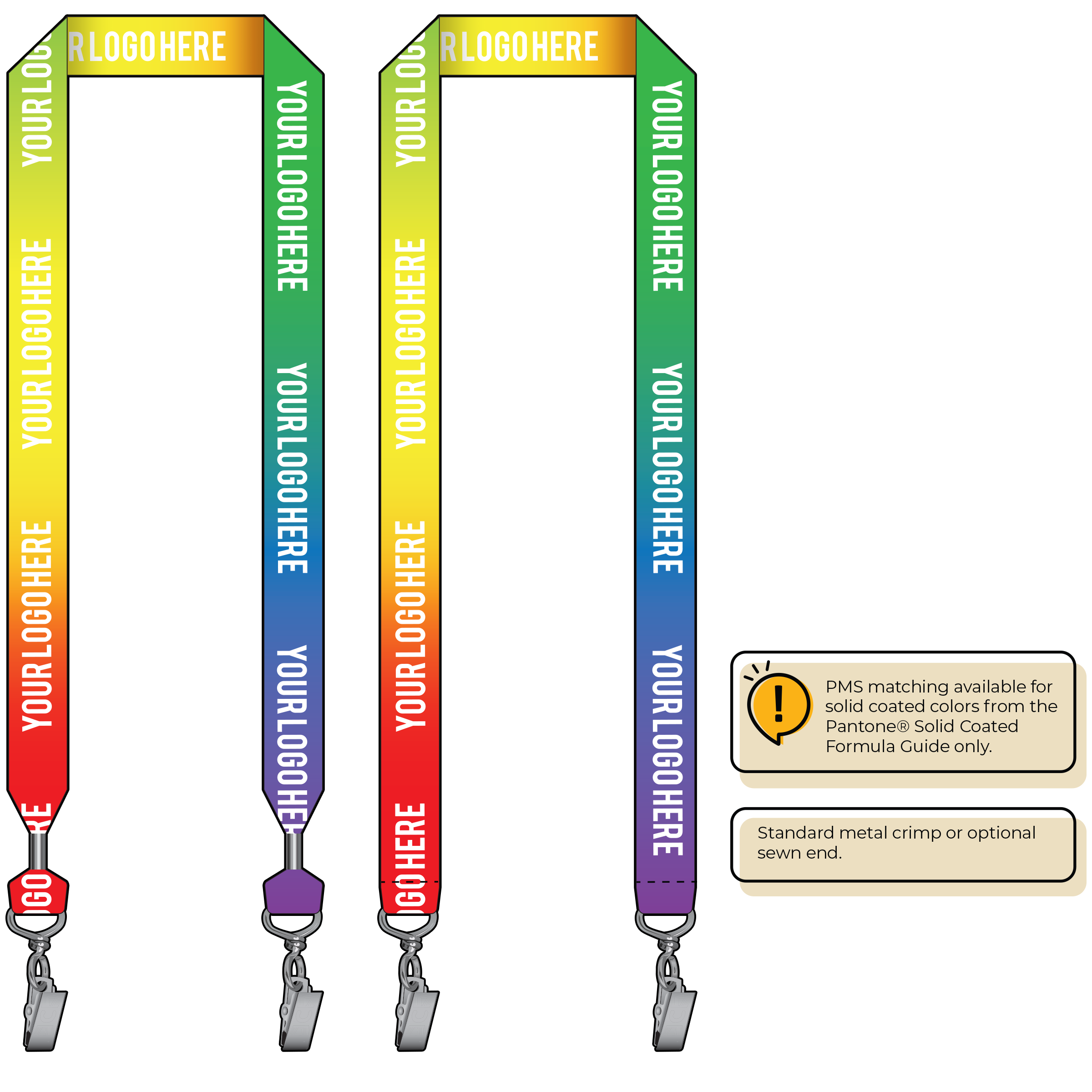 BH0004 | 1" Imported Dye Sublimation Lanyards