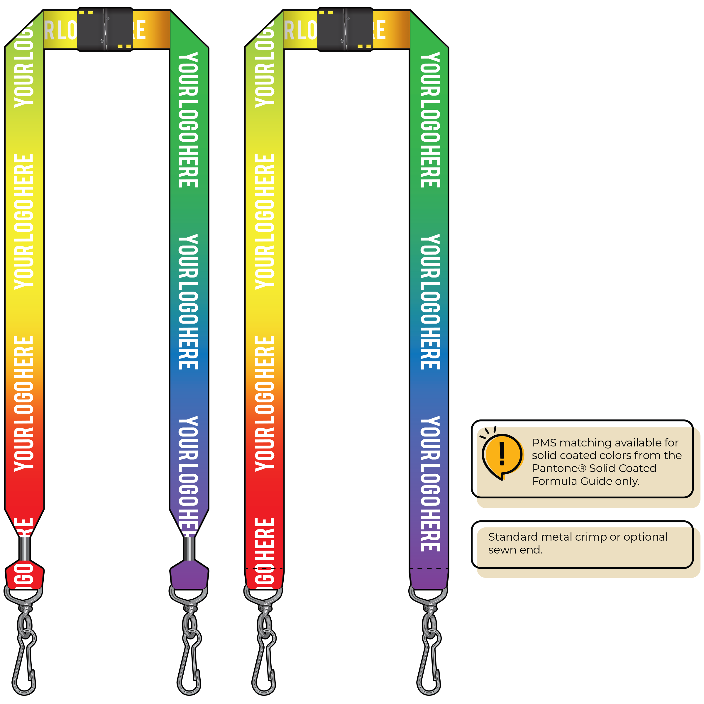 BH0004 | 1" Imported Dye Sublimation Lanyards