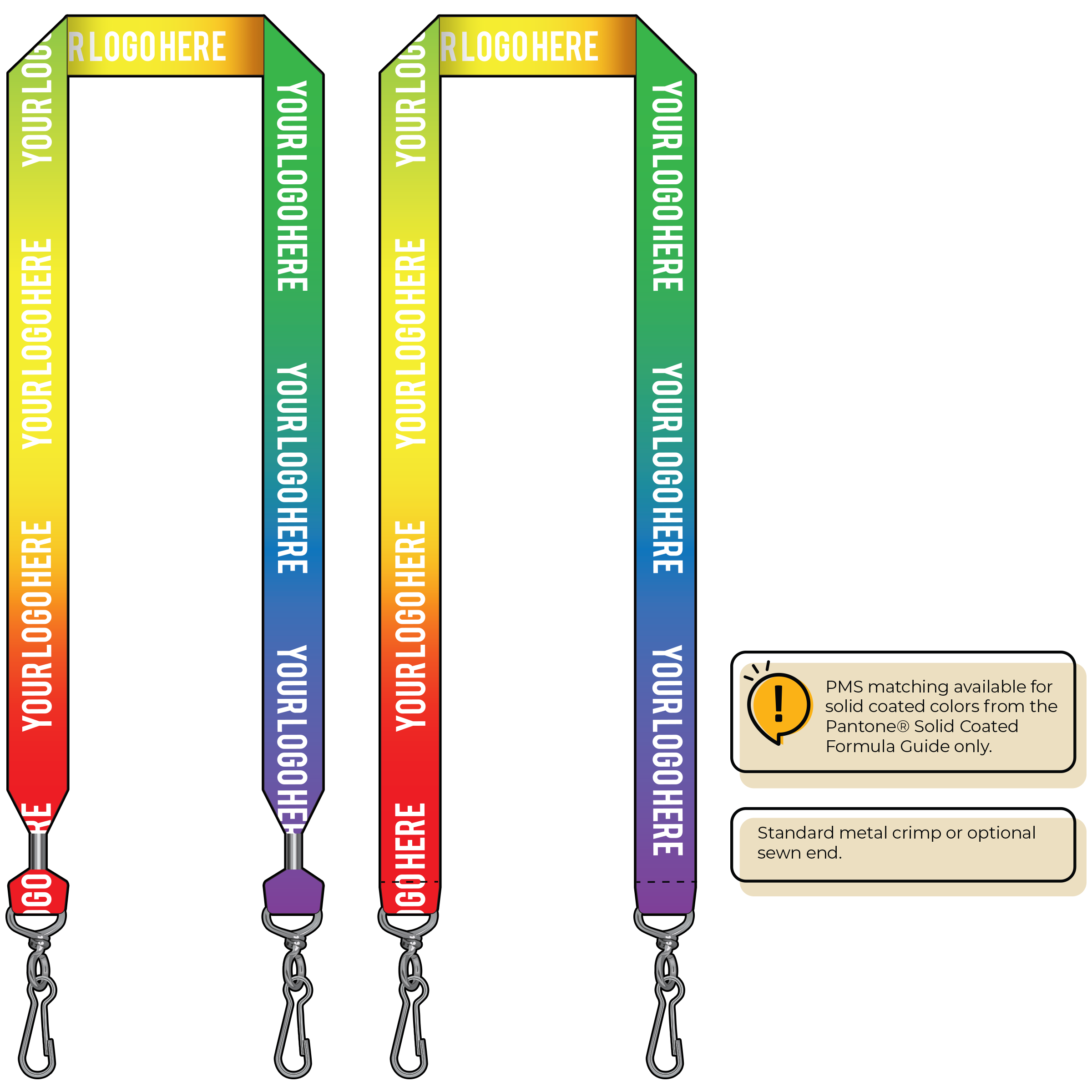 BH0004 | 1" Imported Dye Sublimation Lanyards